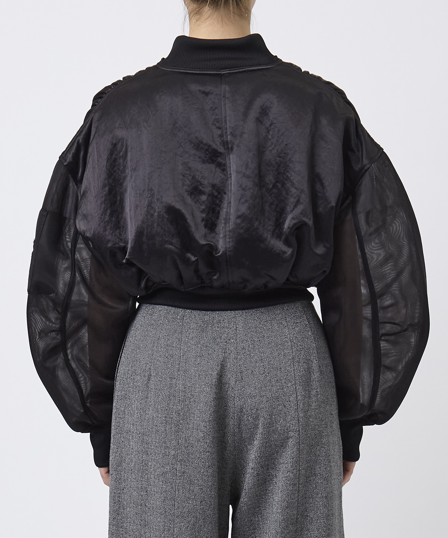 SHEER SLEEVES COMPACT MA-1 BLOUSON THINGS THAT MATTER