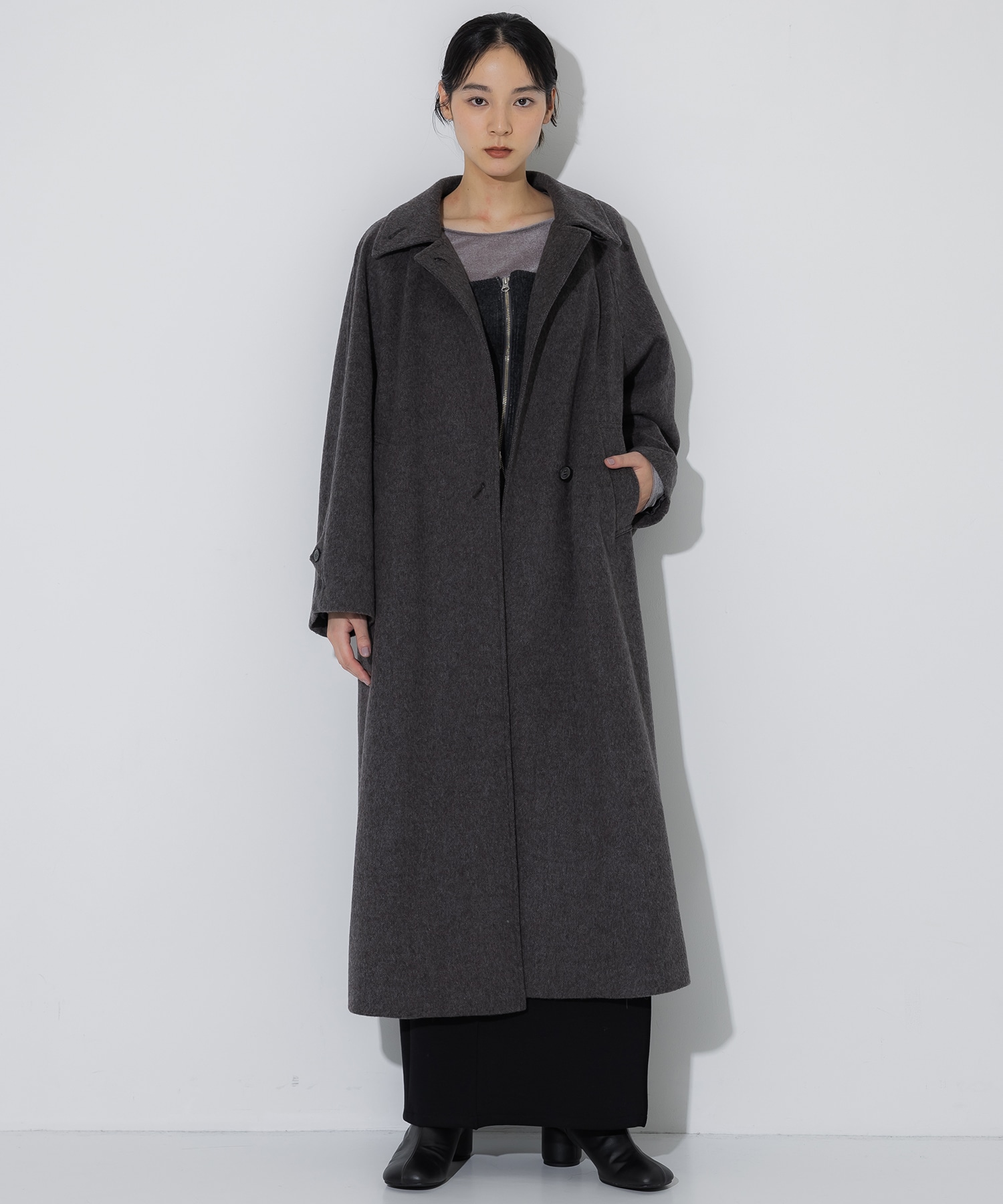 Stand Collar Wool Coat STUDIOUS