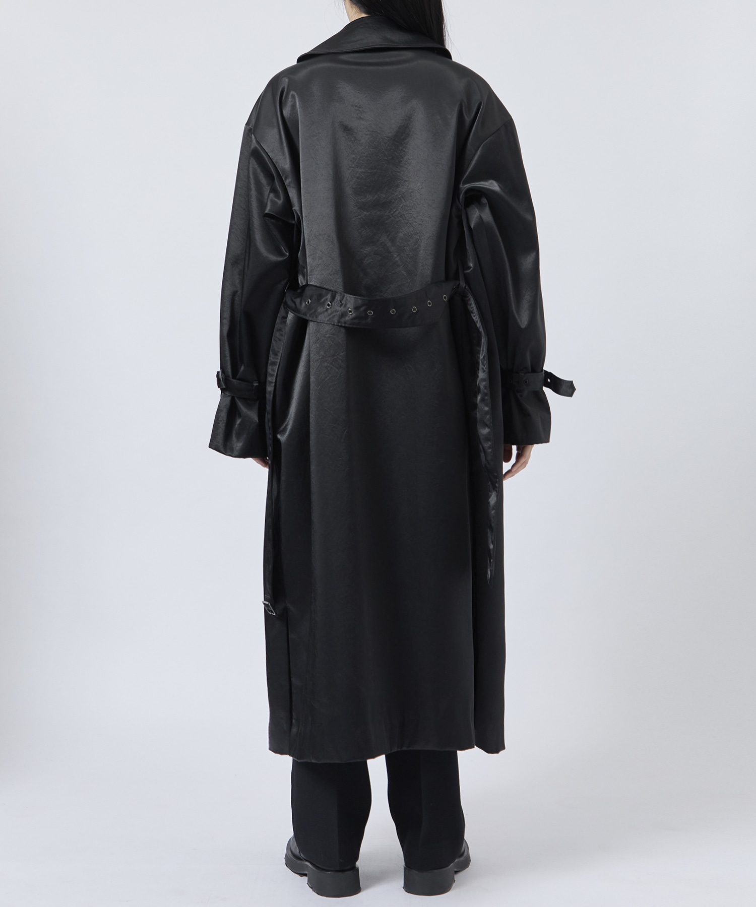 Satin padded long coat 08sircus