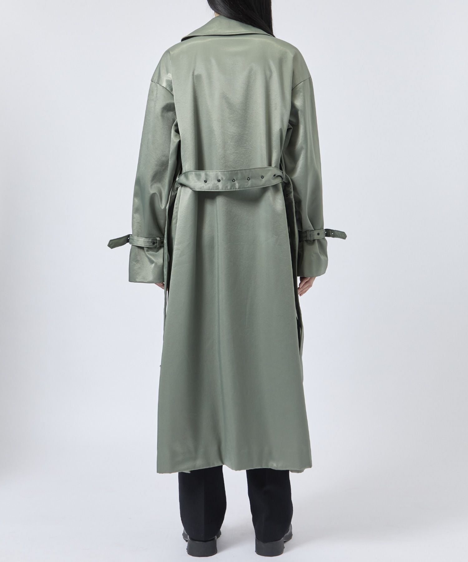 Satin padded long coat 08sircus