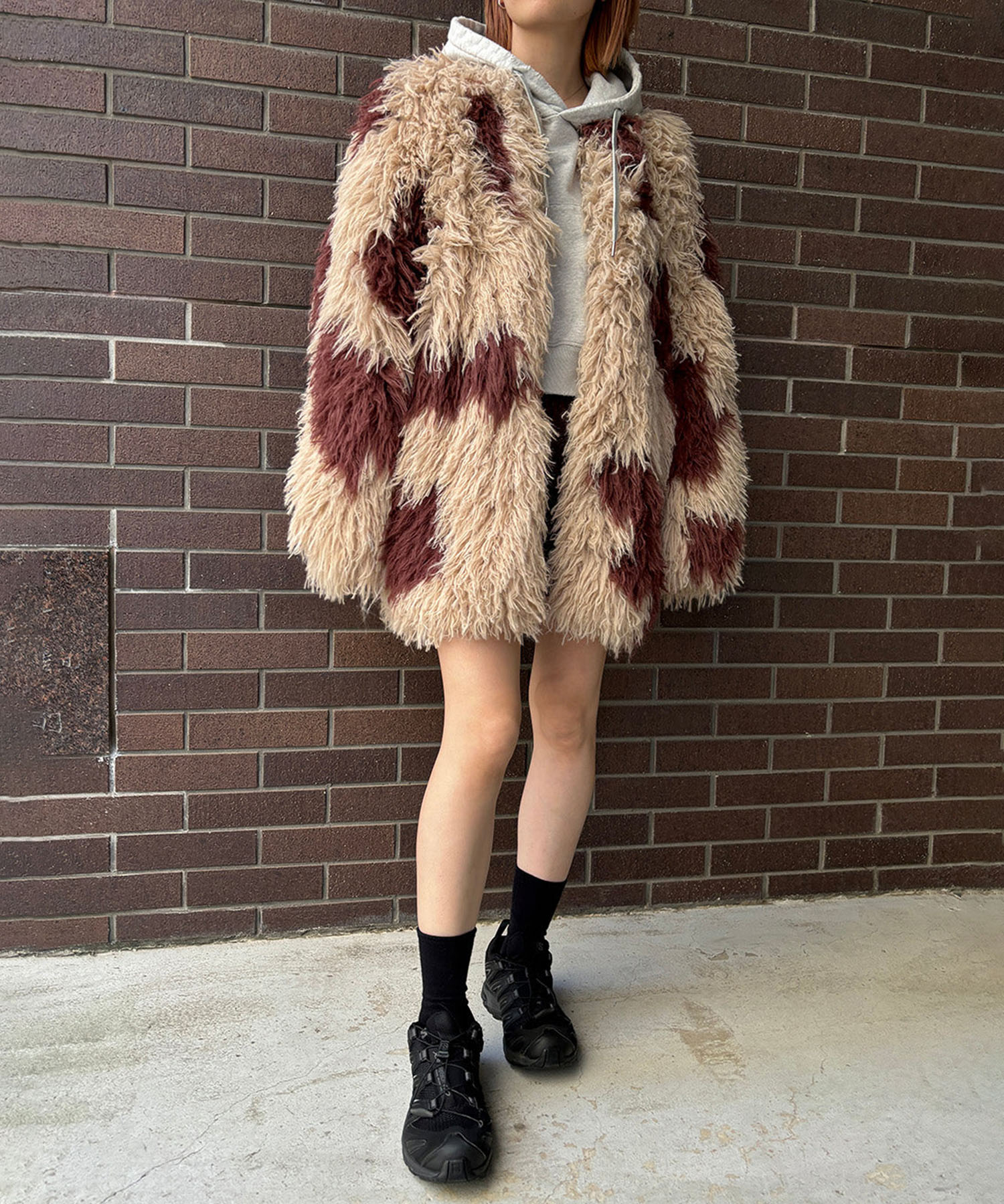 PERMANENT FAKE FUR COAT NOUNLESS