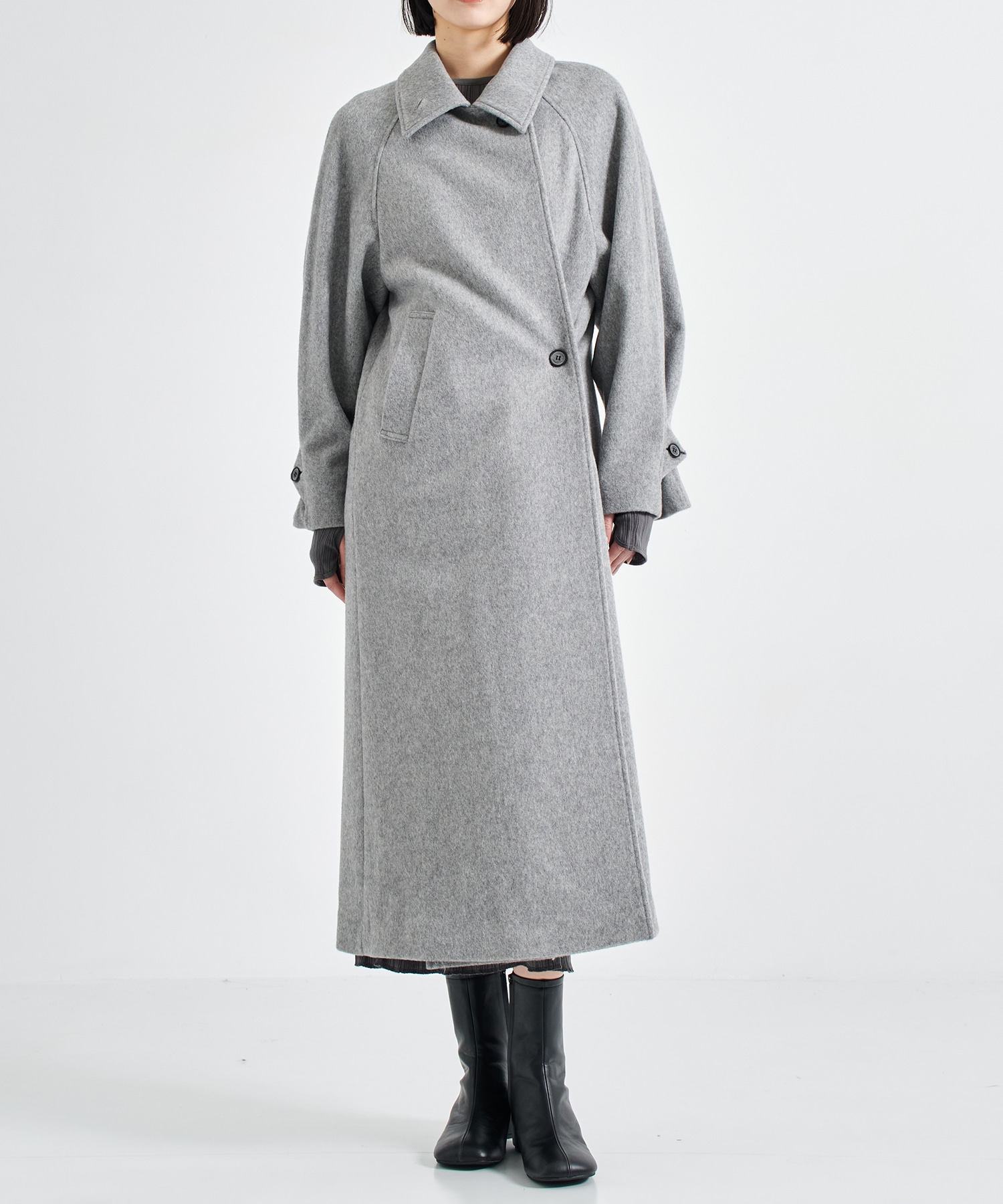 Stand Collar Wool Coat STUDIOUS