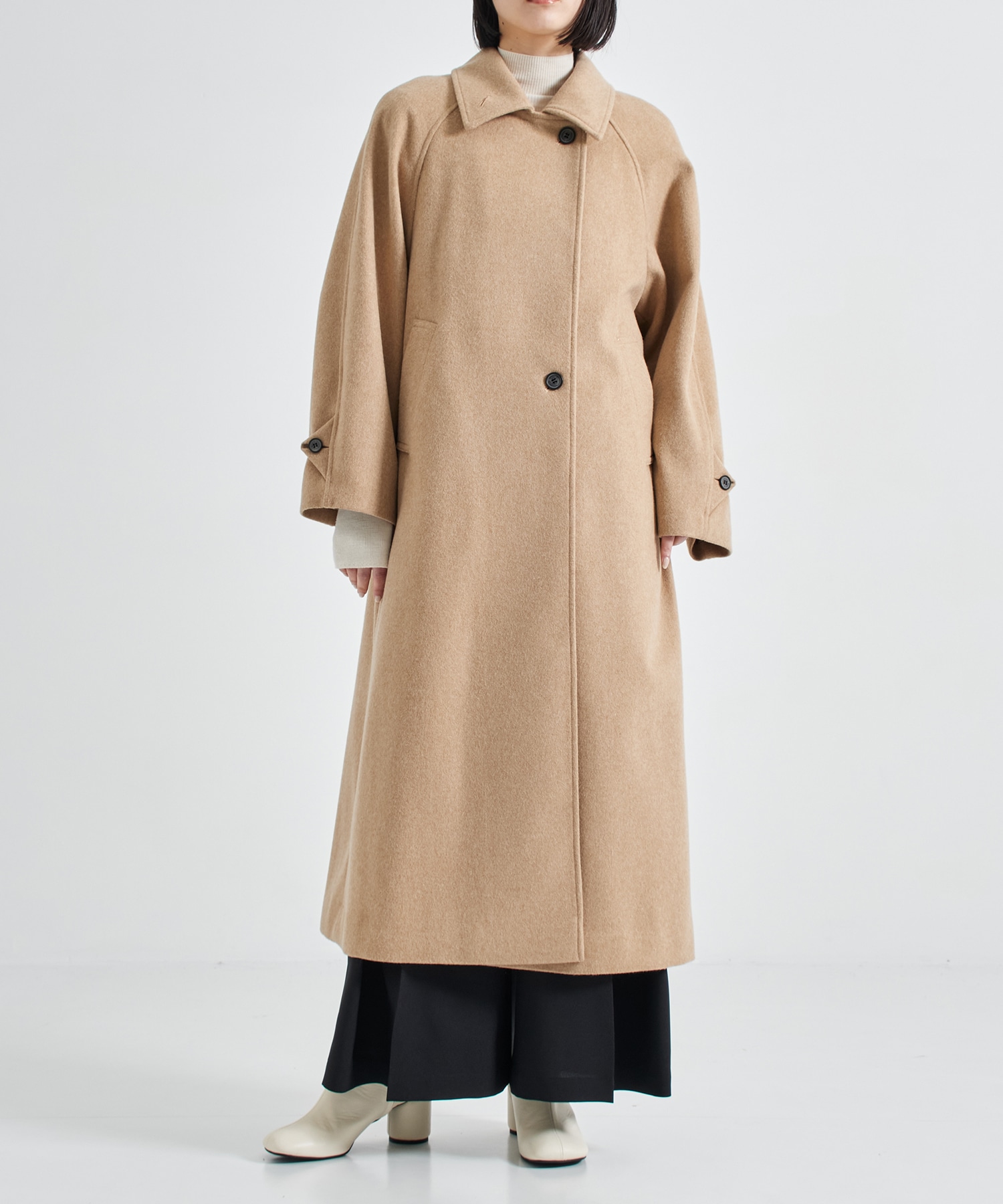 Stand Collar Wool Coat STUDIOUS