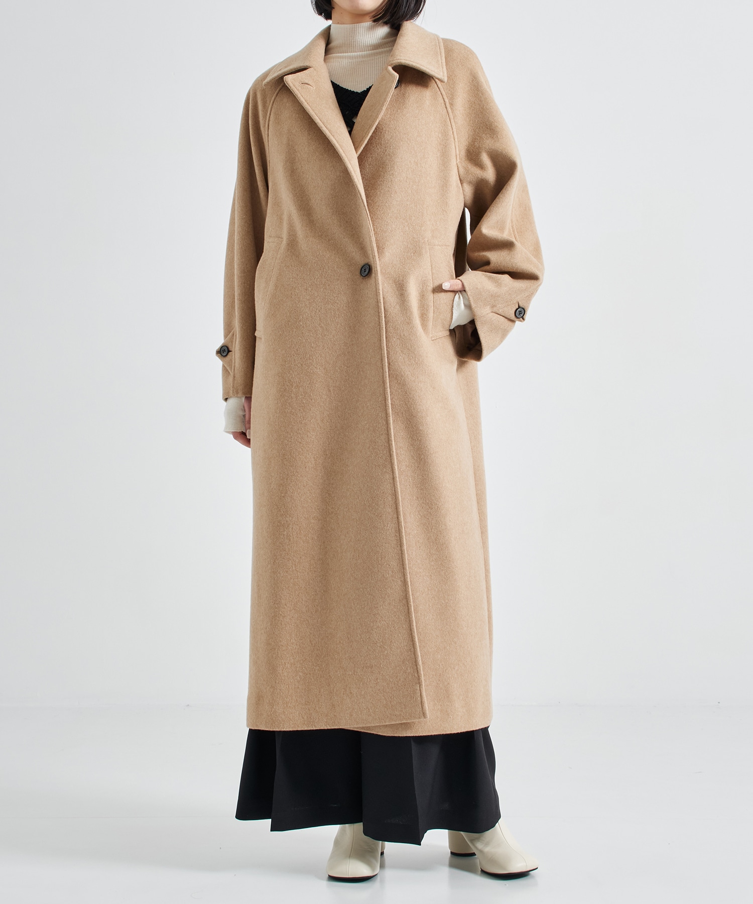 Stand Collar Wool Coat STUDIOUS
