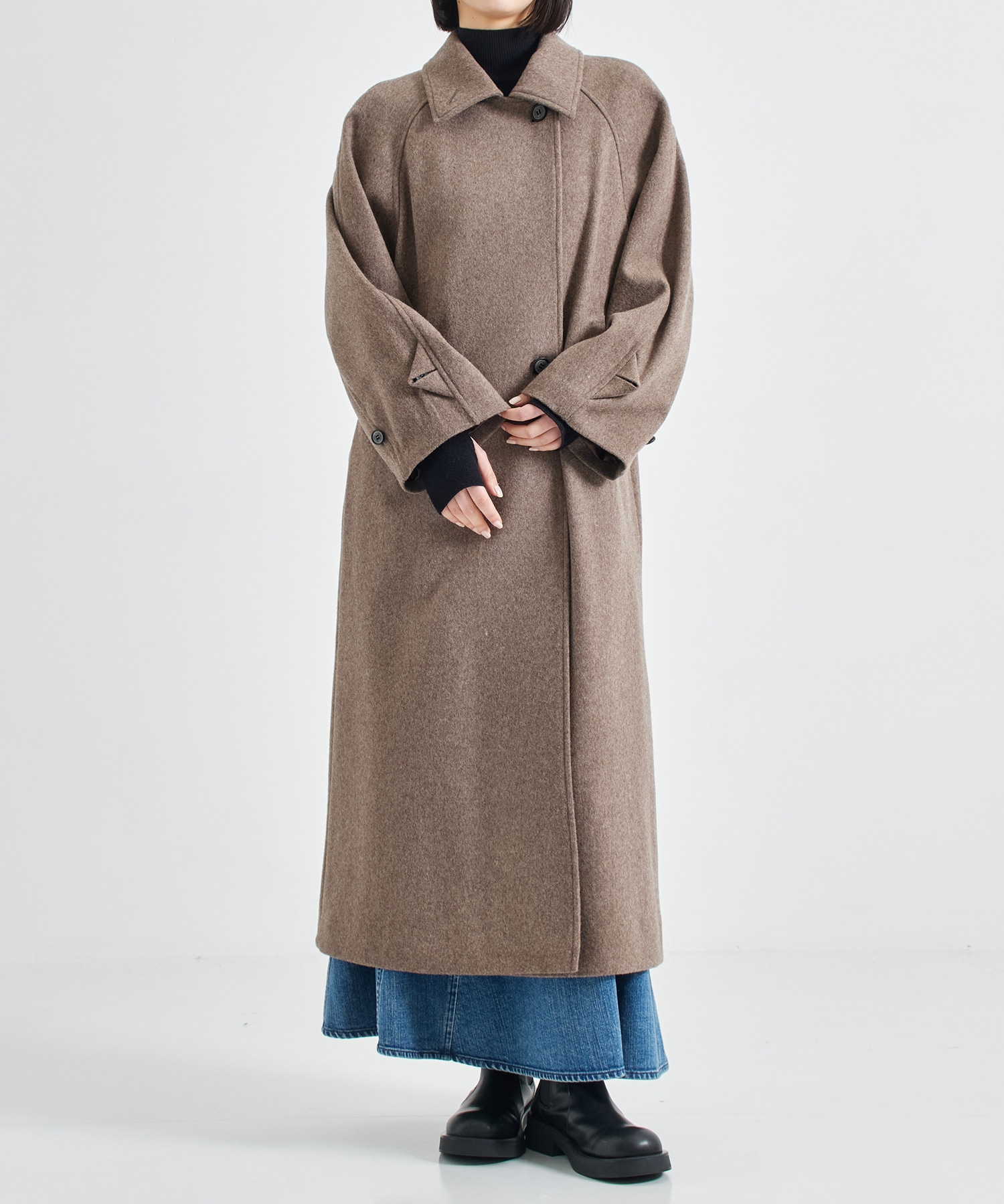 Stand Collar Wool Coat STUDIOUS