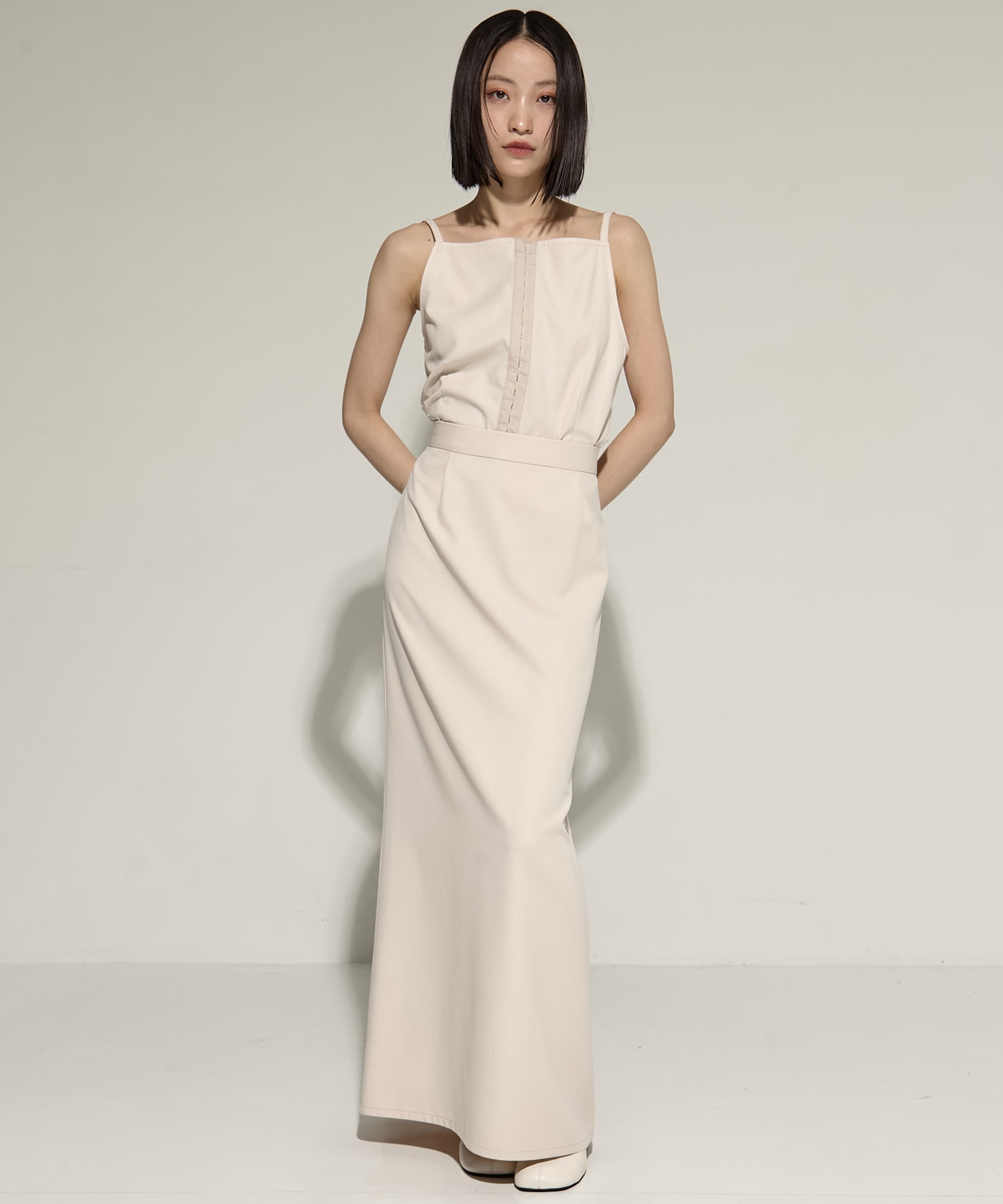 CAMISOLE SET EXTRA LONG SKIRT DRESS AMERI