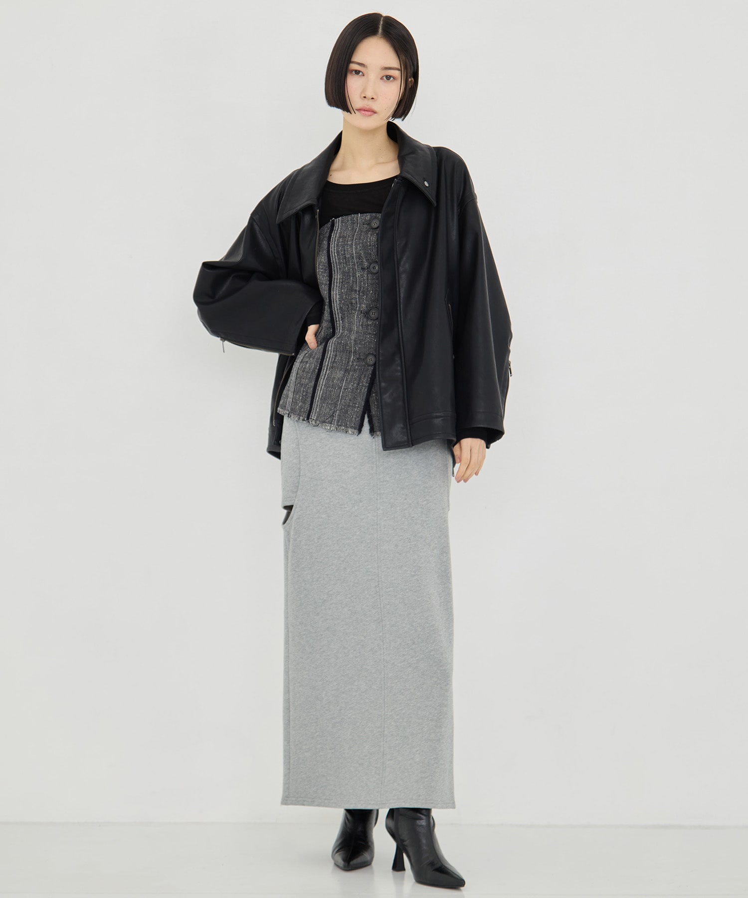 Silk Linen Bustier Combi Top STUDIOUS