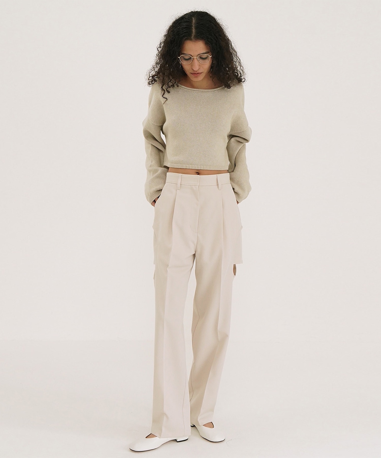 SIDE CIRCLE CUT PANTS CLANE