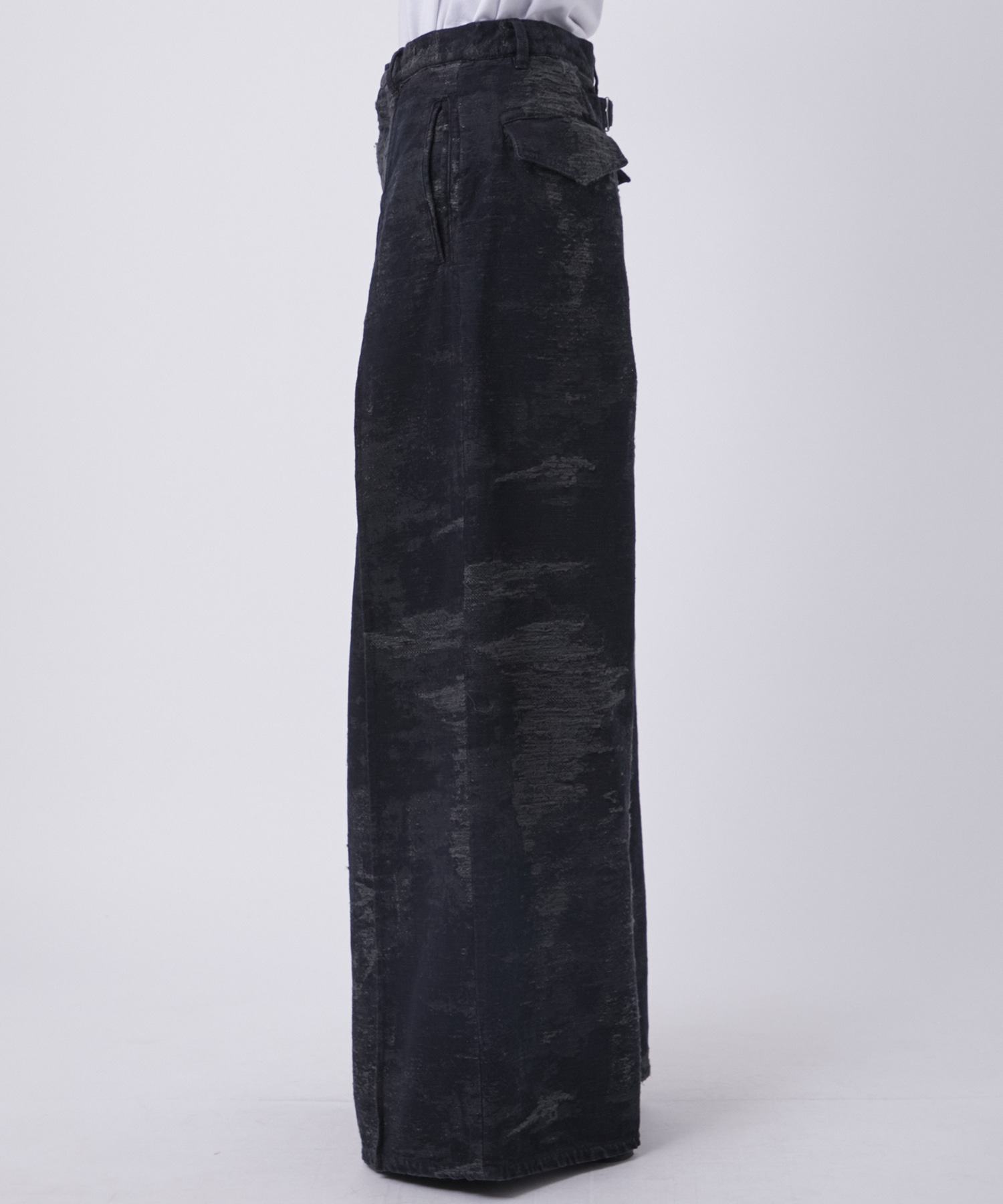 DENIM WIDE SLACKS TAAKK