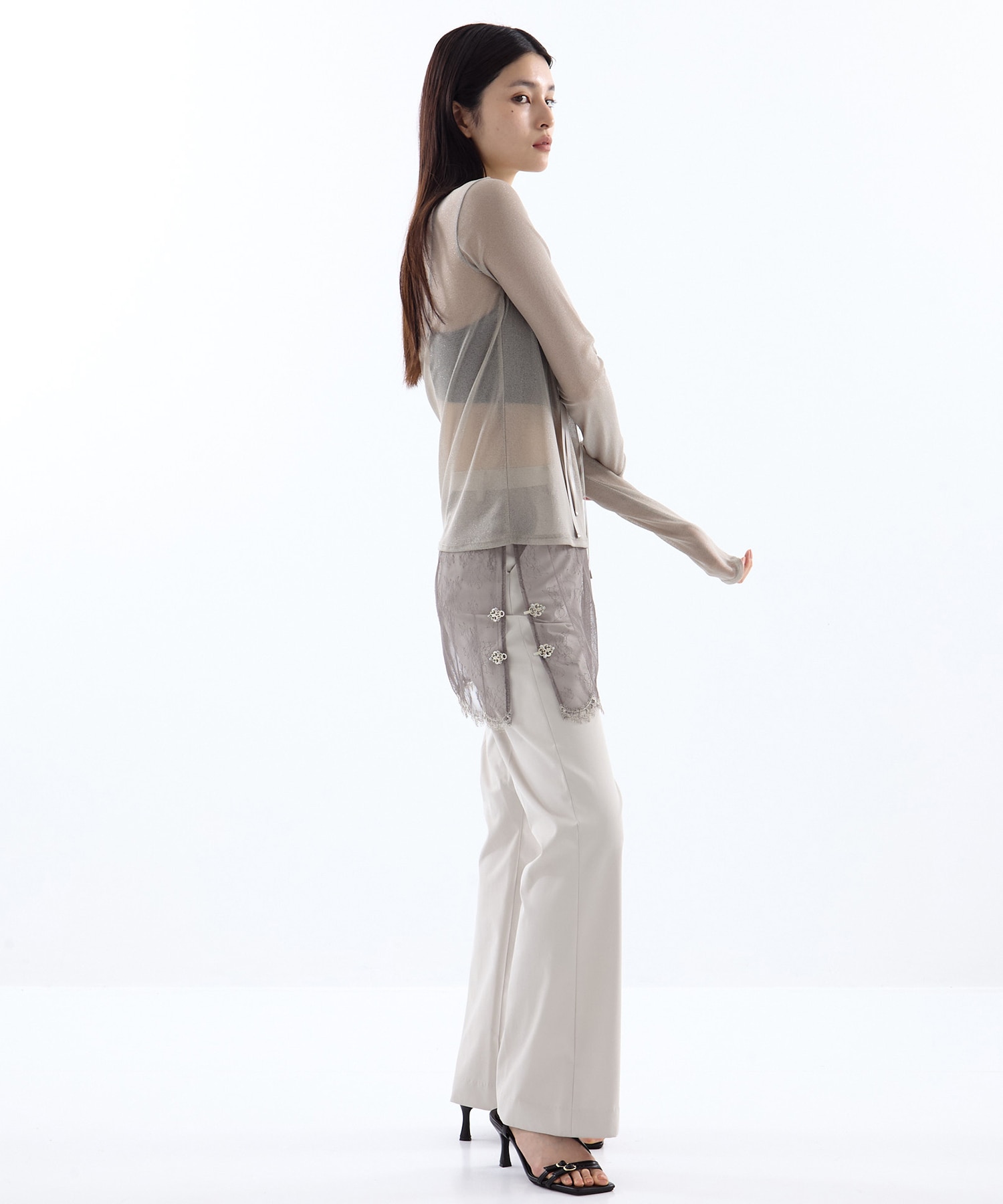 flower tulle skirt pants tanakadaisuke
