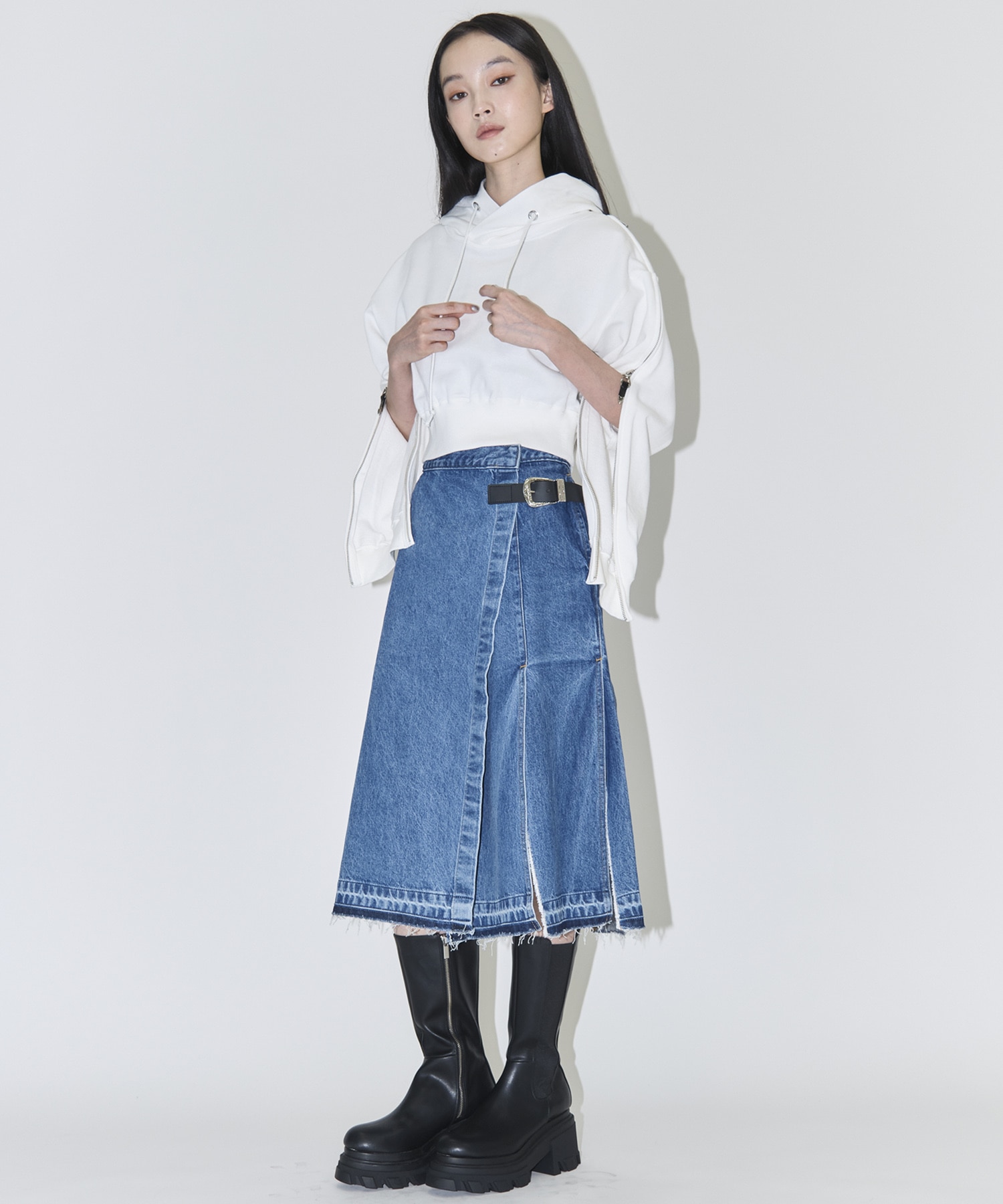 Denim wrap skirt TOGA