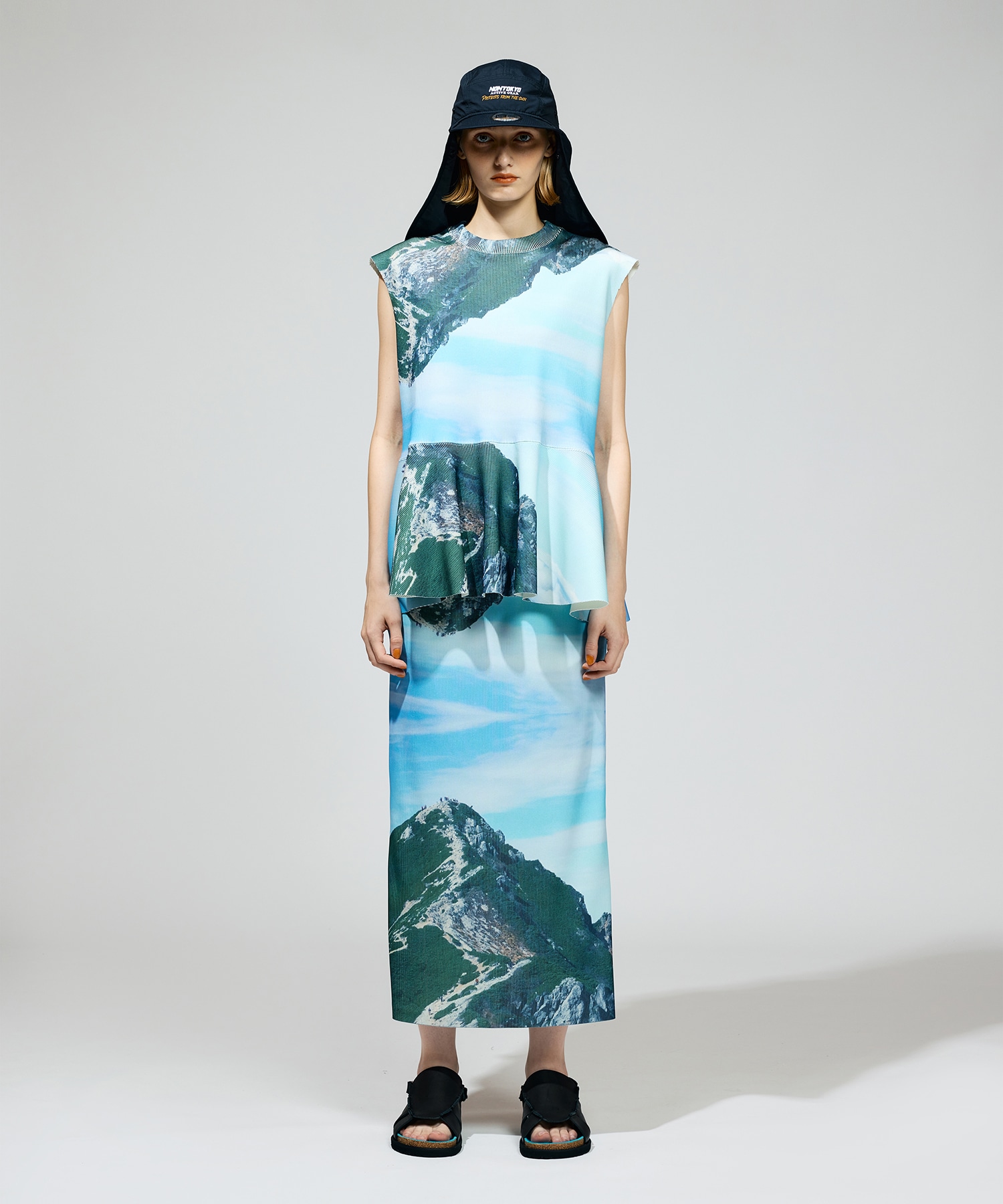 PRINT RIB TIGHT SKIRT NON TOKYO