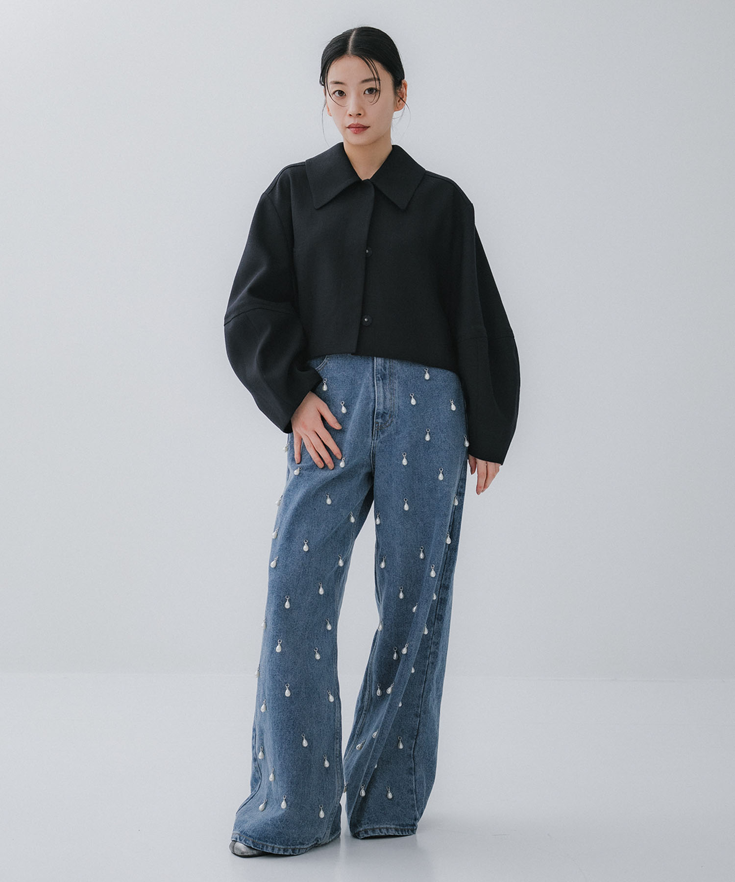 COCOON SLEEVE SHORT JACKET CLANE