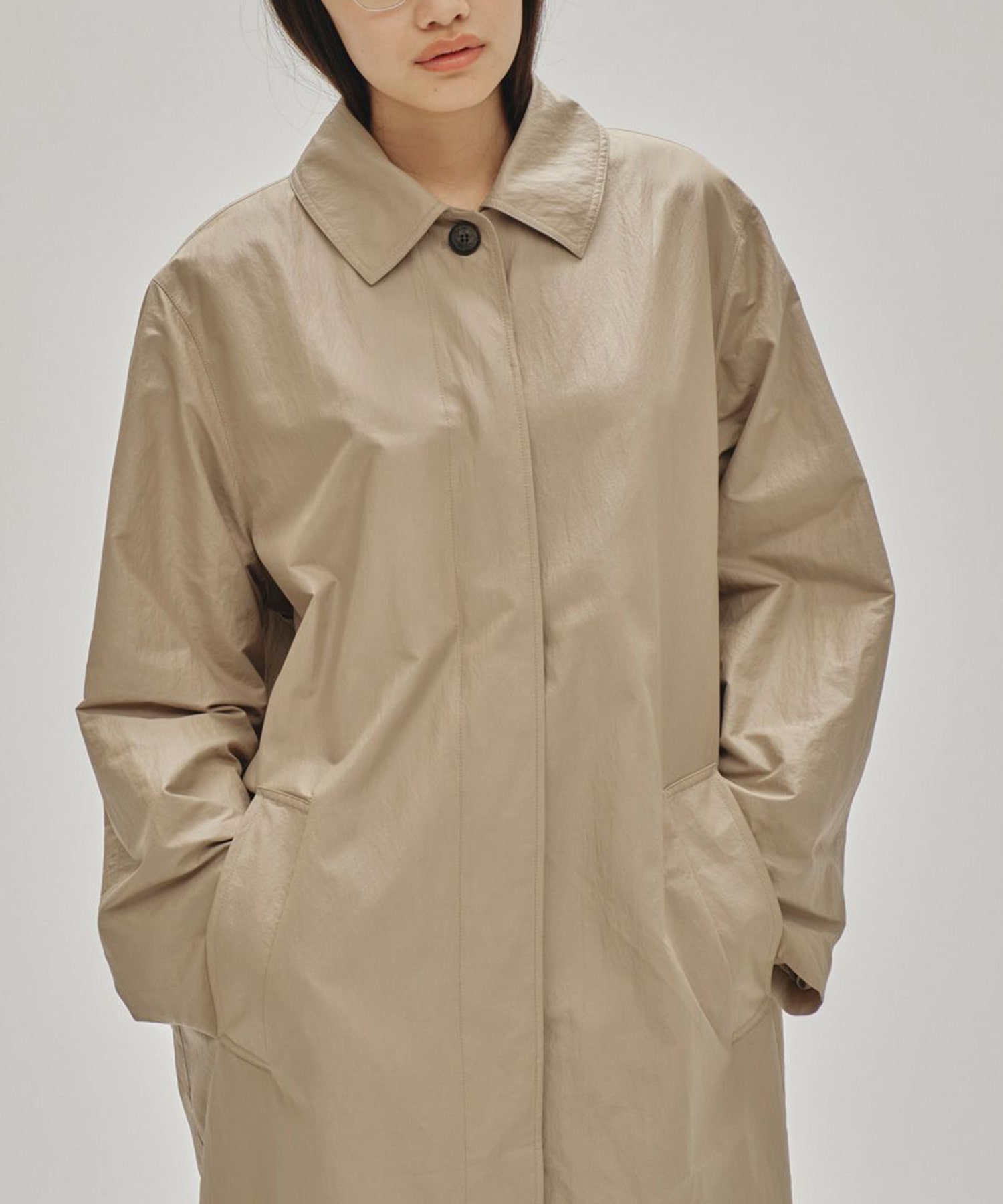 Nylon Soutiencollar Coat TODAYFUL