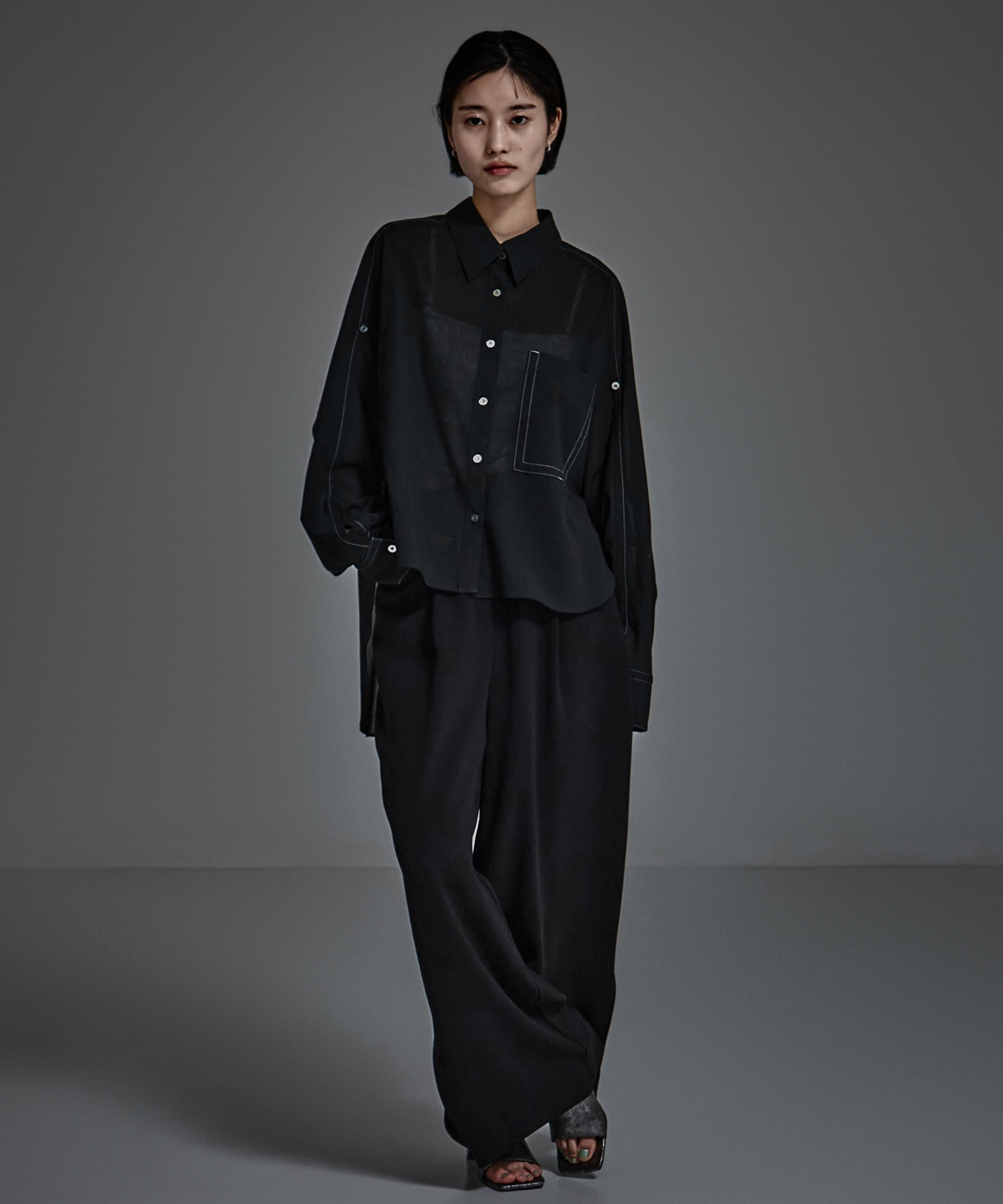 Stetched Sheer Shirt STUDIOUS