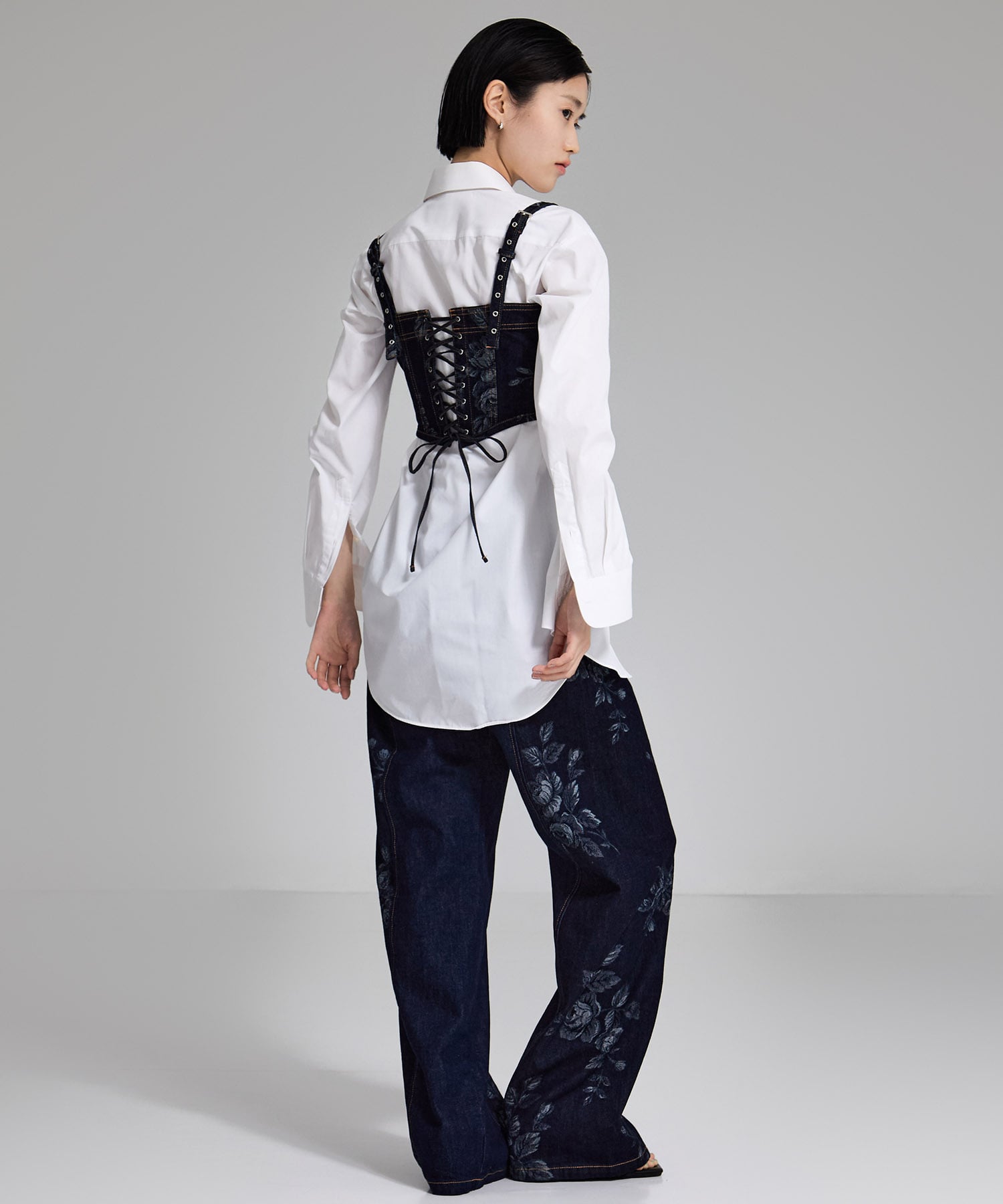 別注 ROSE DENIM BUSTIER FETICO
