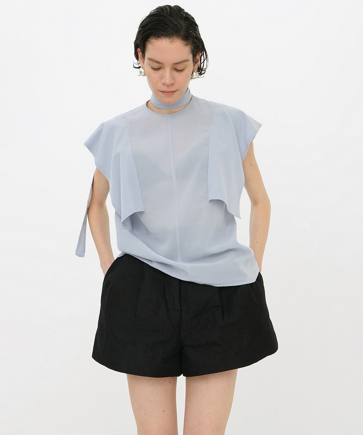 SQUARE SLEEVE BLOUSE CLANE