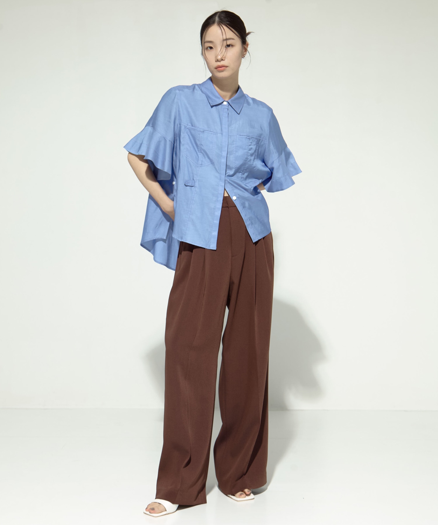 Hem Flare 2way Blouse STUDIOUS