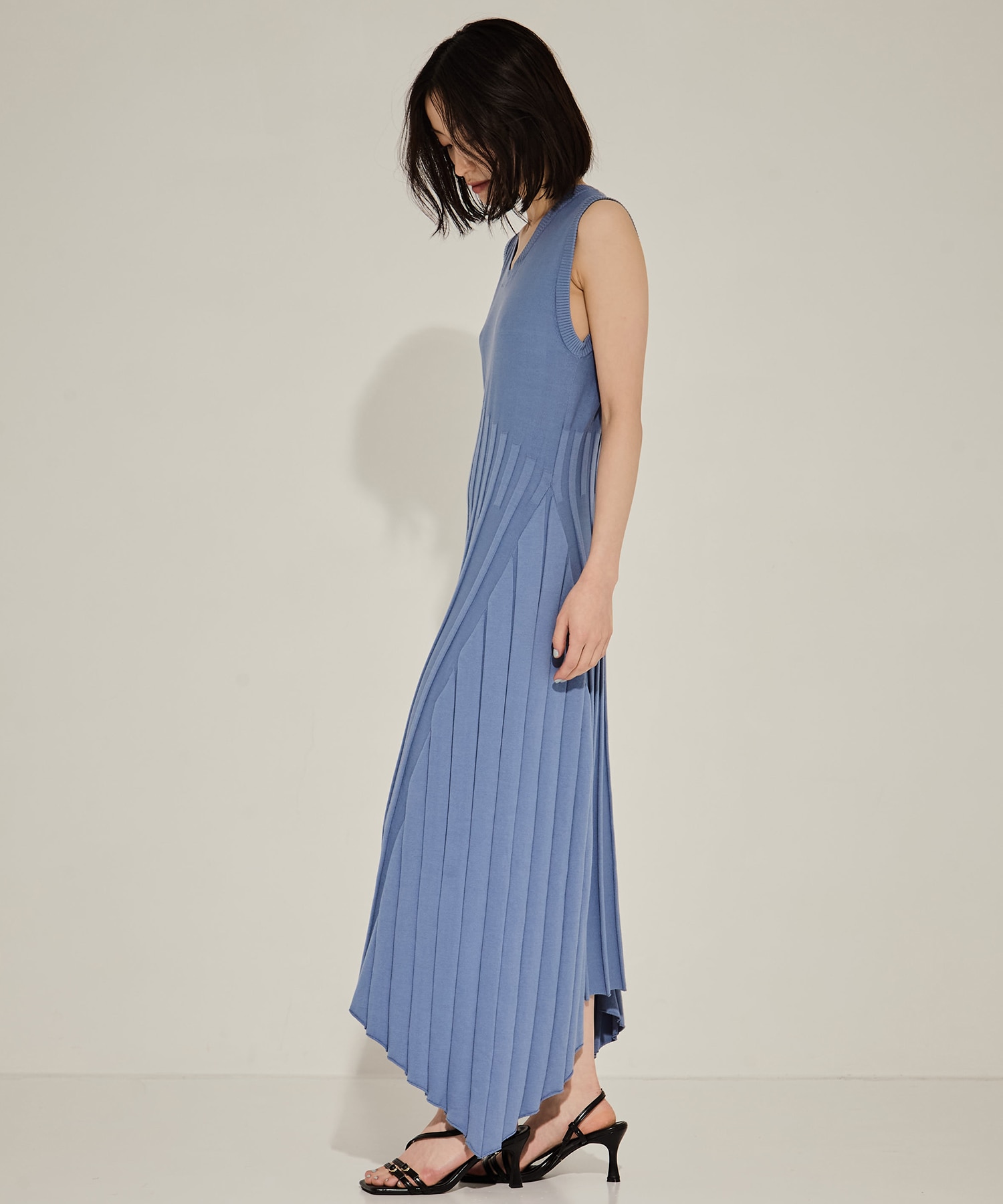 別注NO SLEEVE KNIT DRESS CINOH