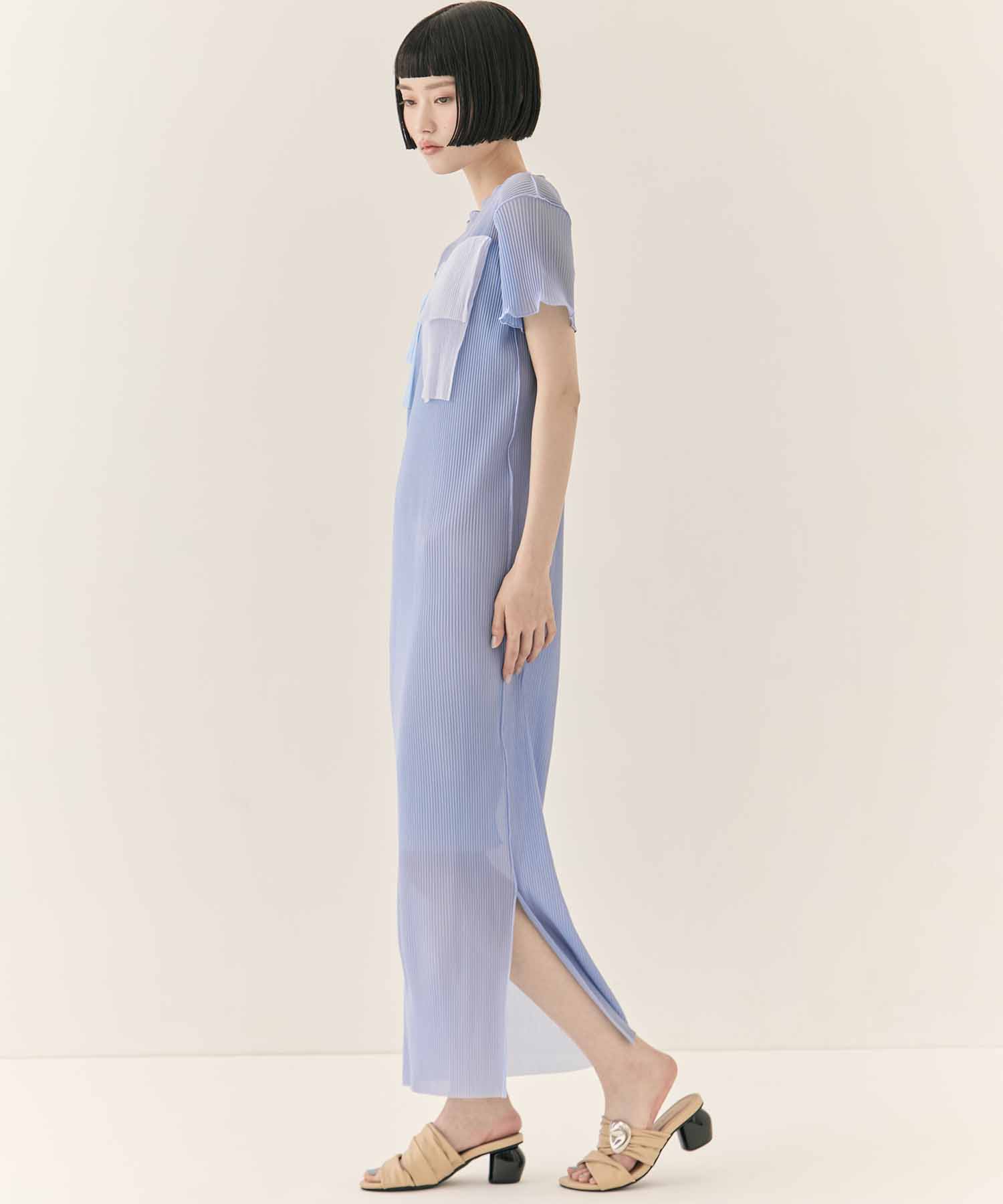 別注SHEER LAYERED SHORT SLEEVE DRESS kotohayokozawa
