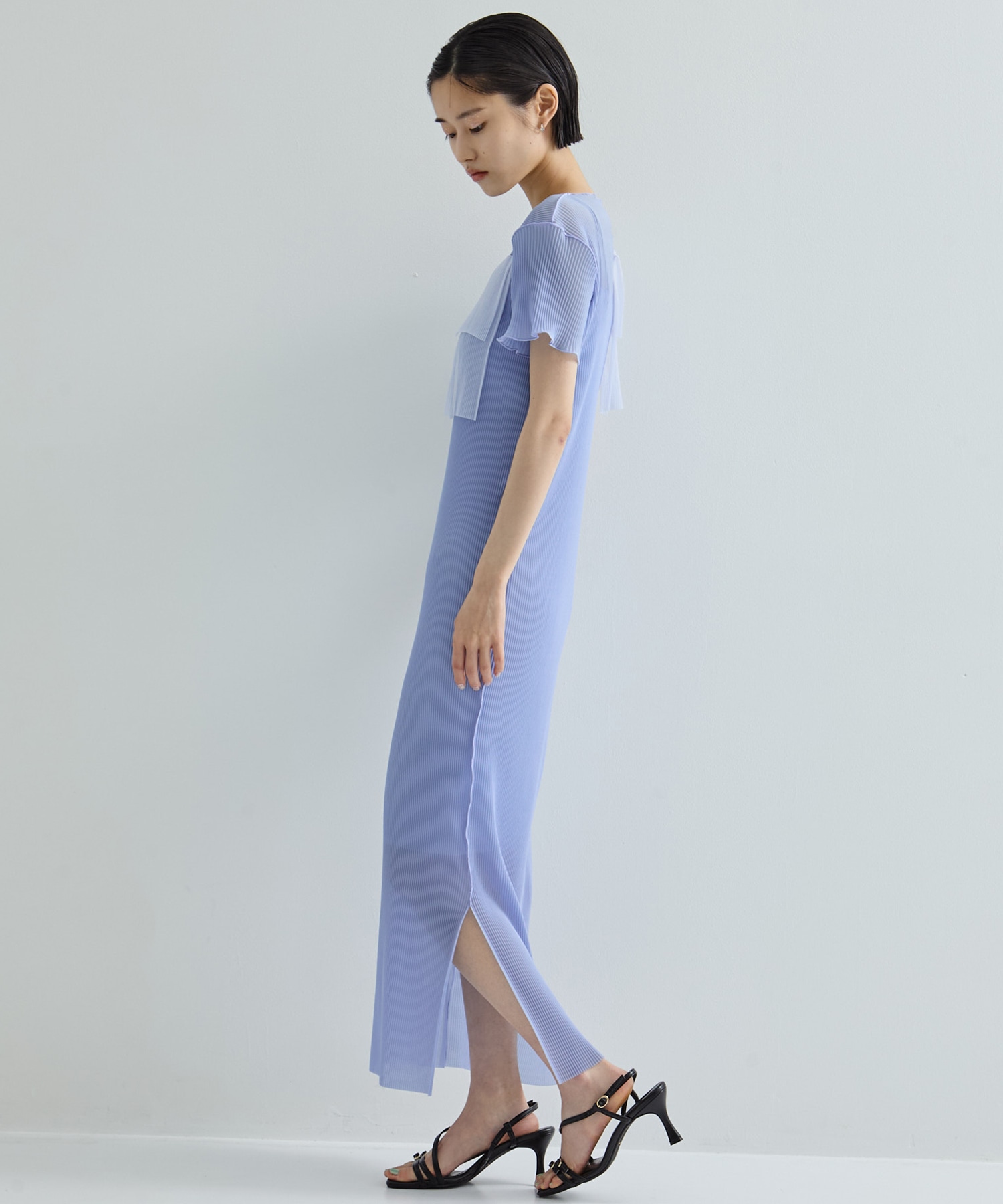 別注SHEER LAYERED SHORT SLEEVE DRESS kotohayokozawa