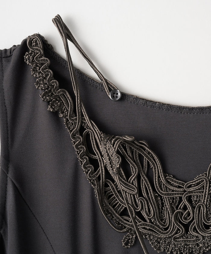 Vine embroidered jersey dress MURRAL