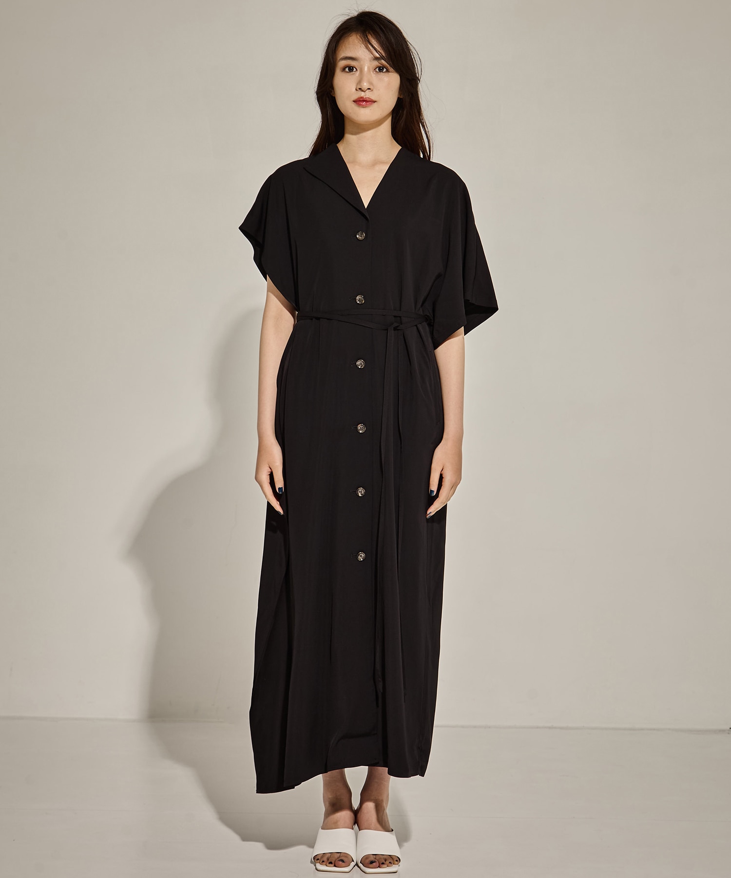 Ana asymmetry dress BK AKIRANAKA
