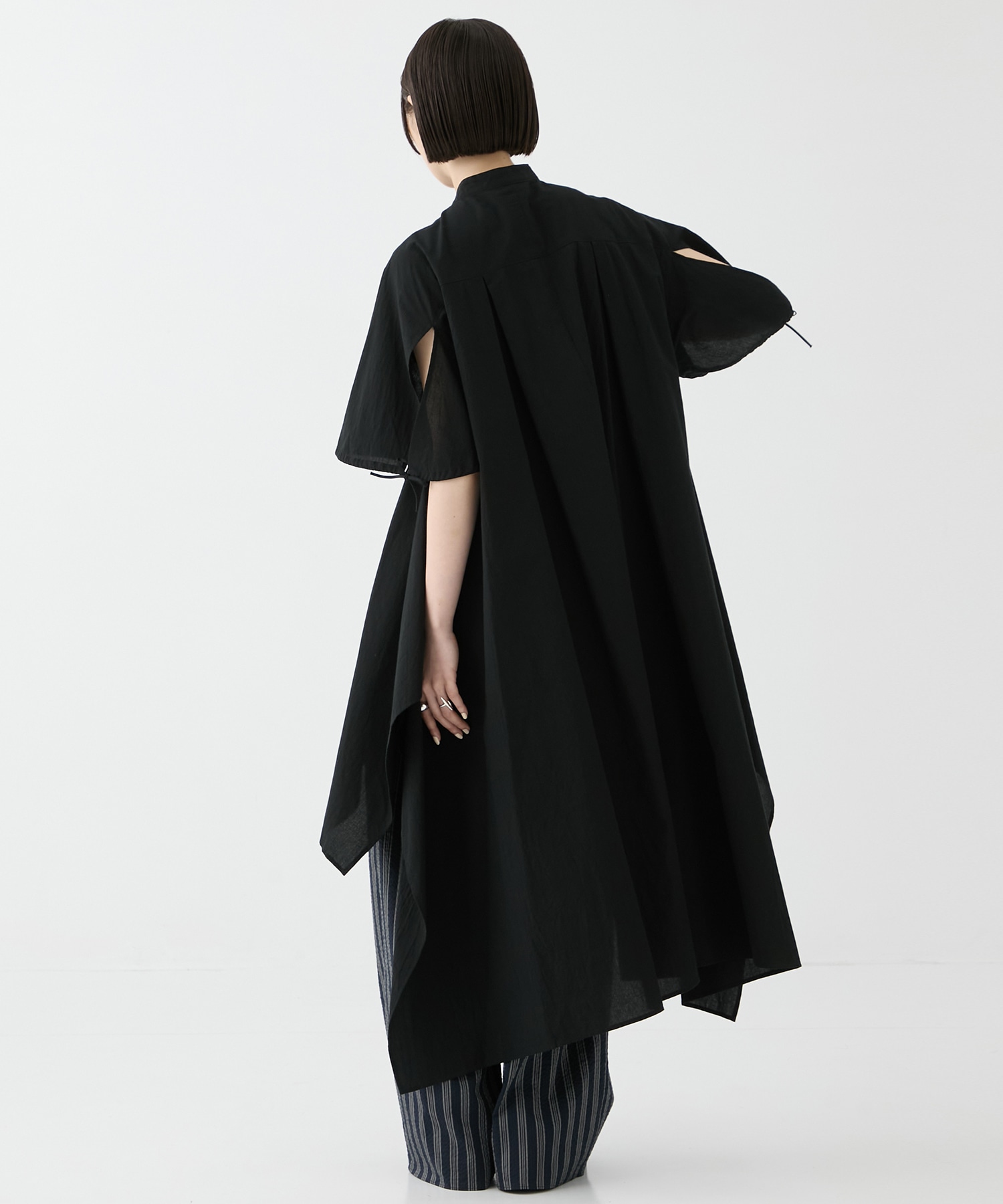別注 Coボイルサッカーケープスリーブシャツ FEMMENT