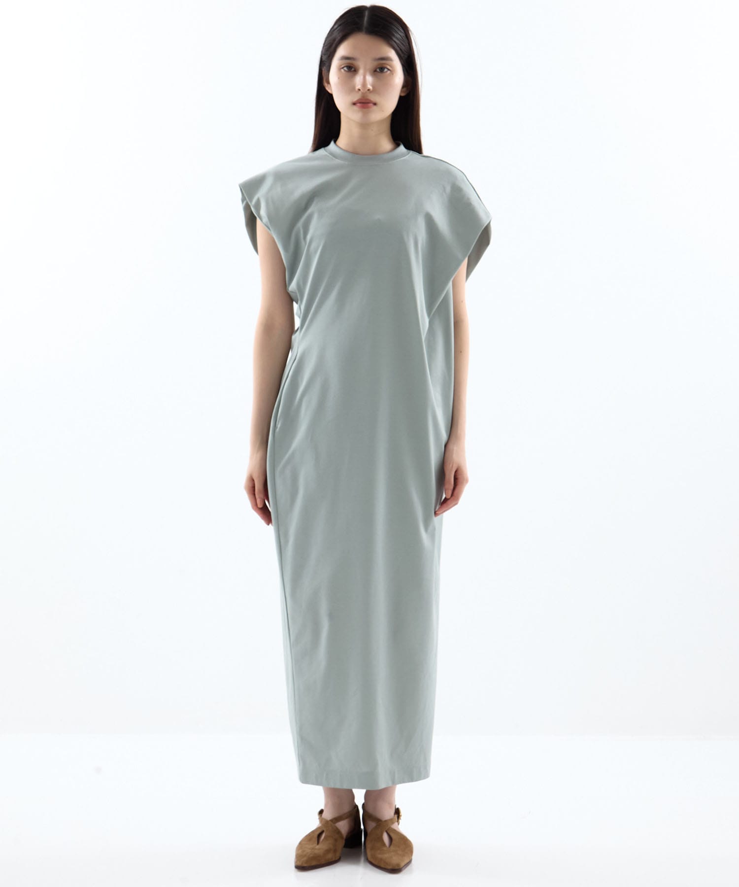 Cotton Jersey Asymmetric Dress Mame Kurogouchi