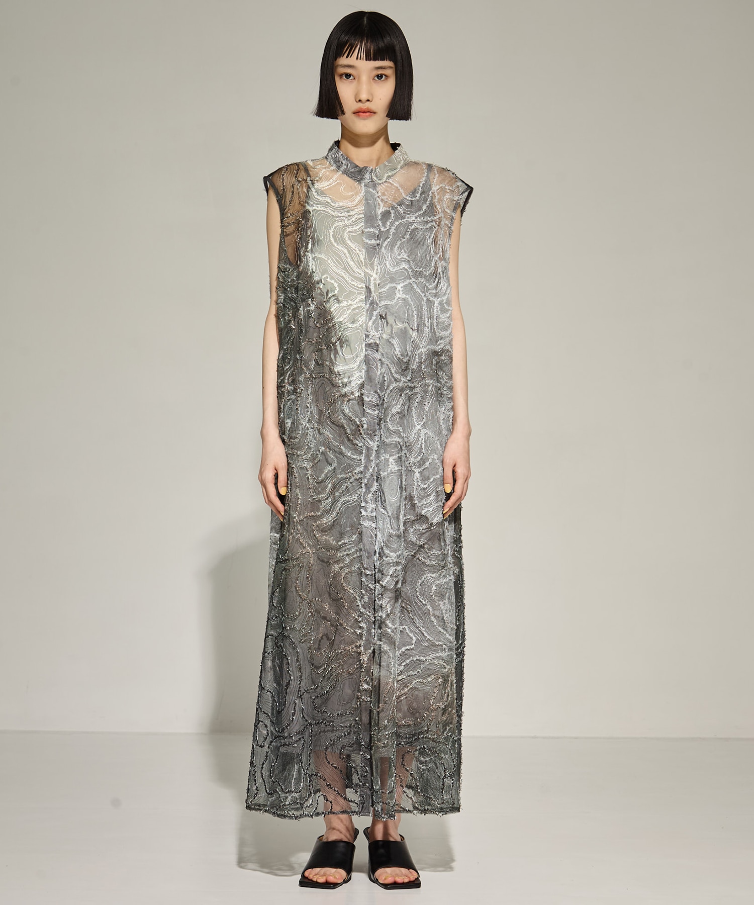 RIPPLE SHAGGY ART DRESS AMERI