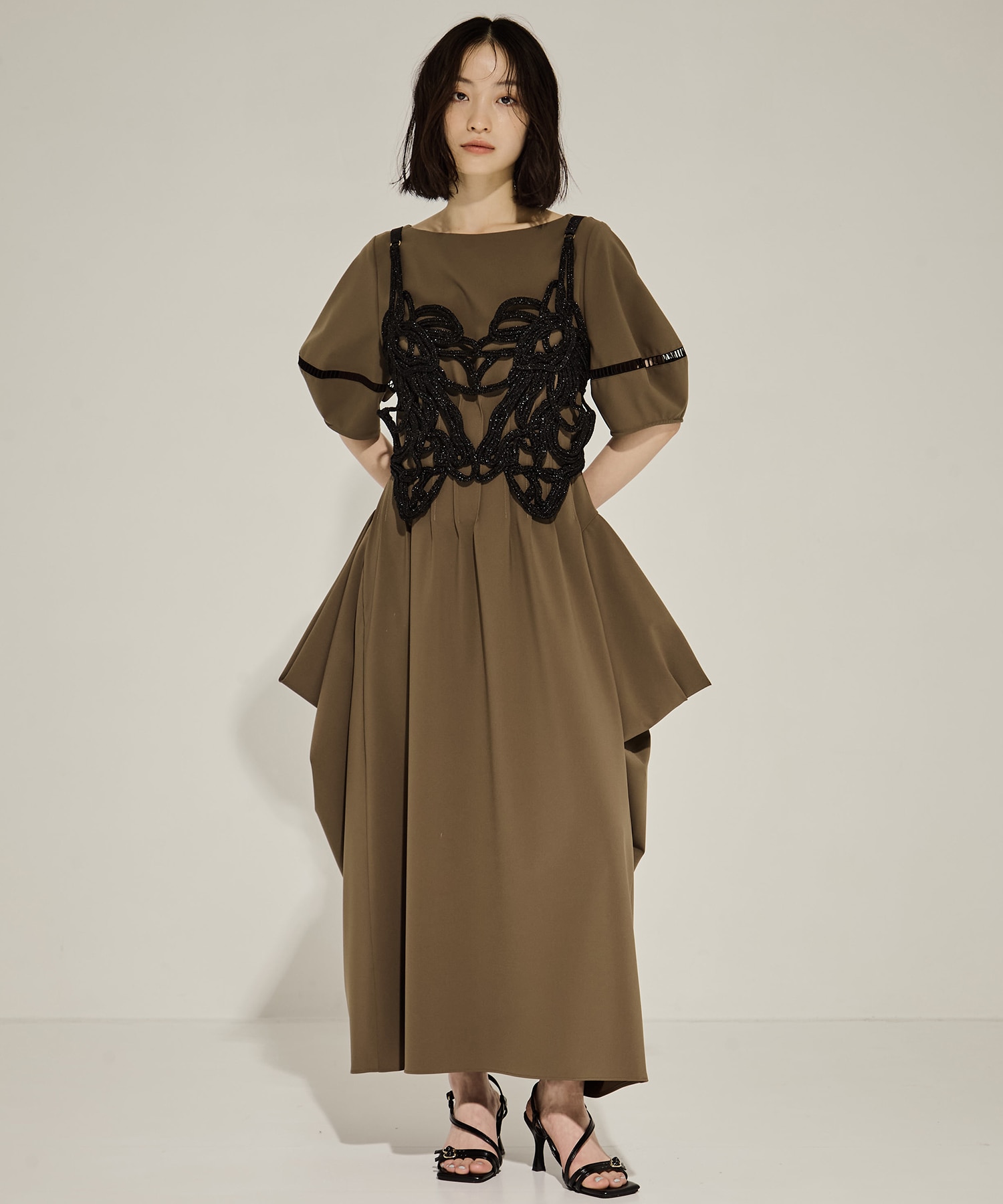 PIN TUCK VOLIME SLEEVE DRESS STUDIOUS