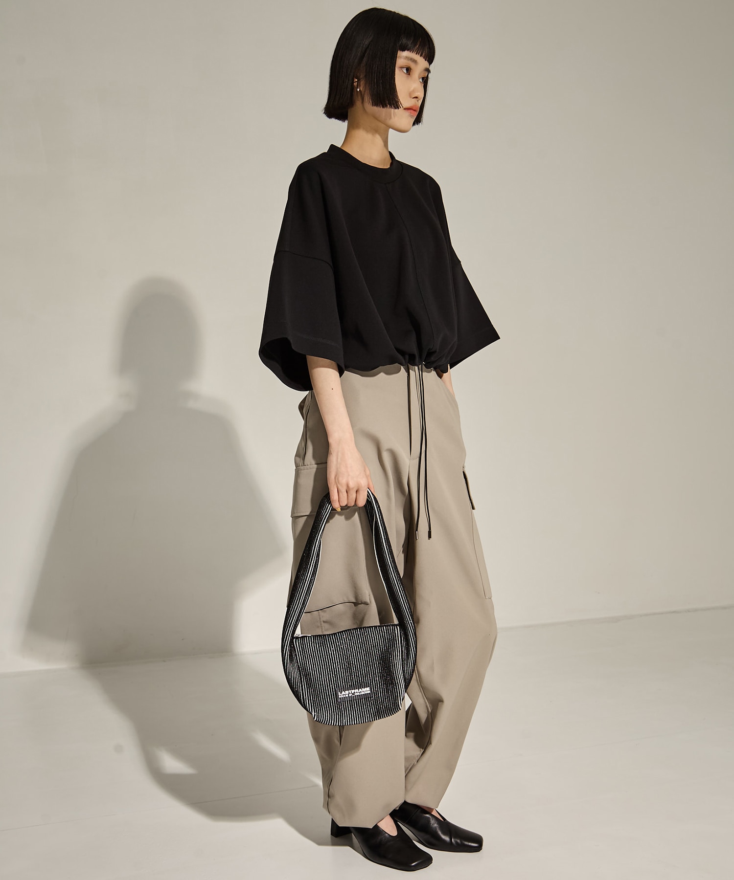 Draw Cord Hem Cropped T UJOH