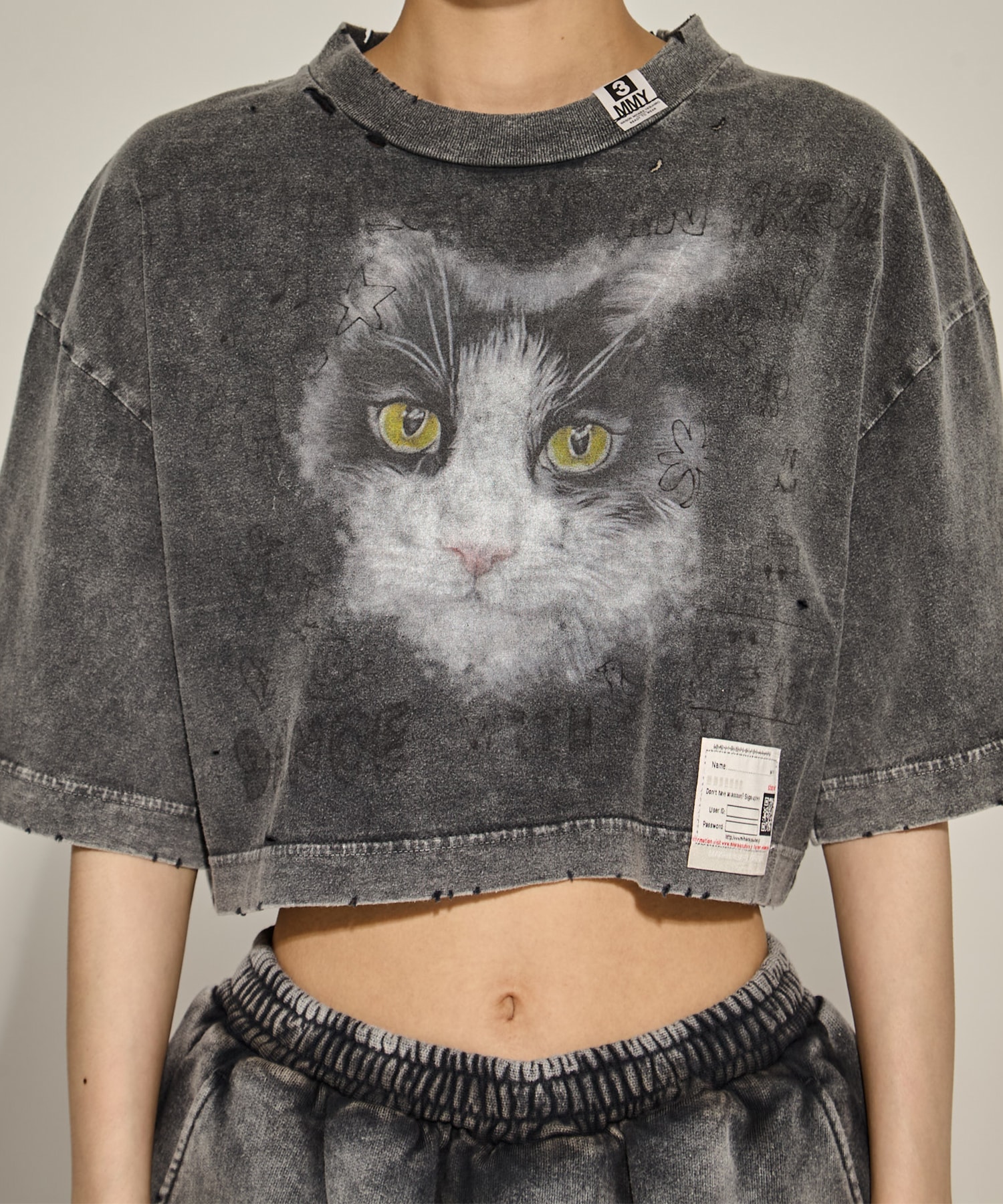BLEACHED CROPPED TEE Maison MIHARA YASUHIRO