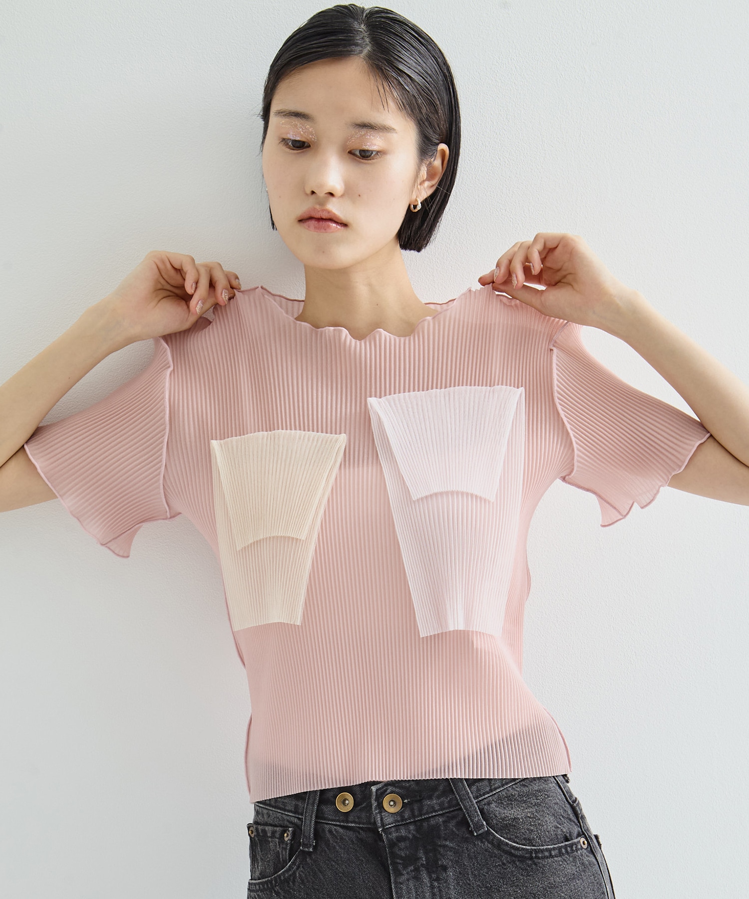 別注SHEER SHORT SLEEVE TOP kotohayokozawa