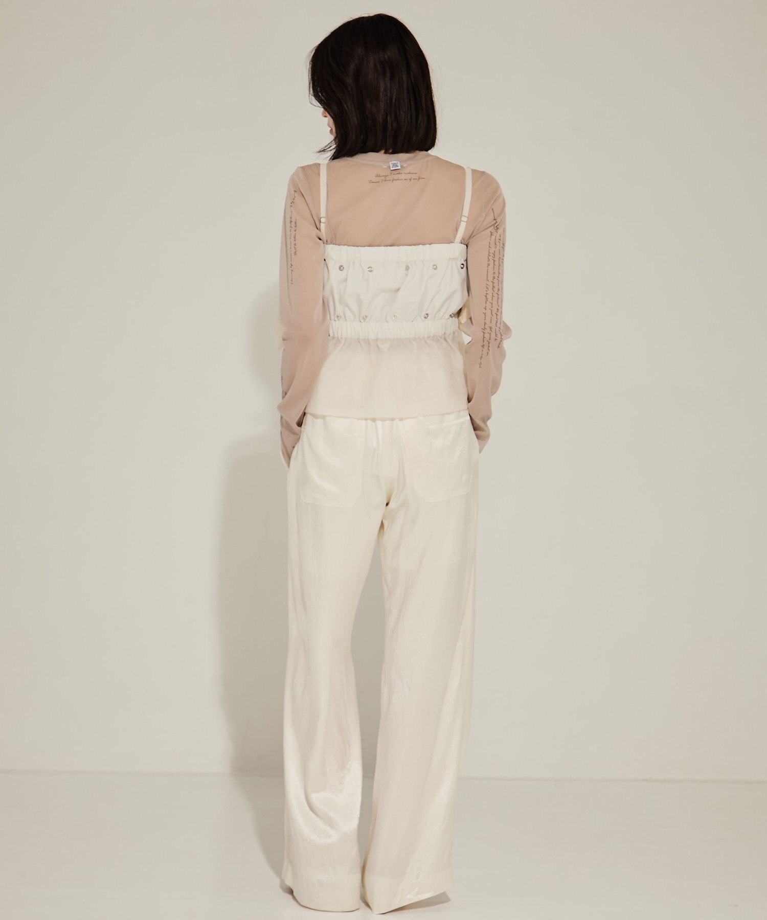 別注frower frill vest HOUGA