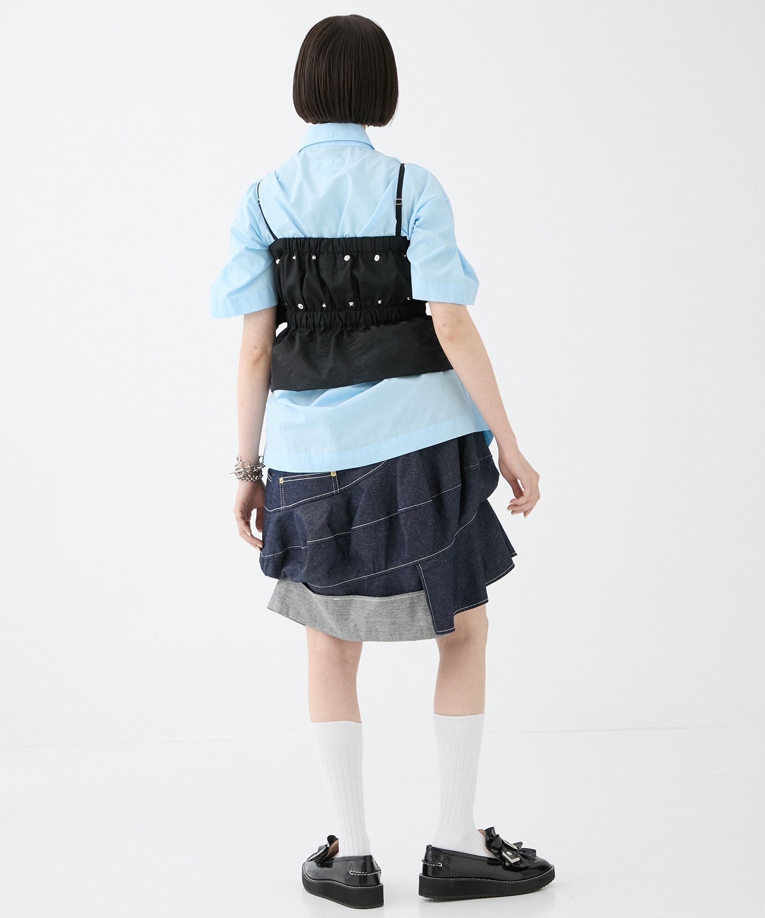 別注frower frill vest HOUGA