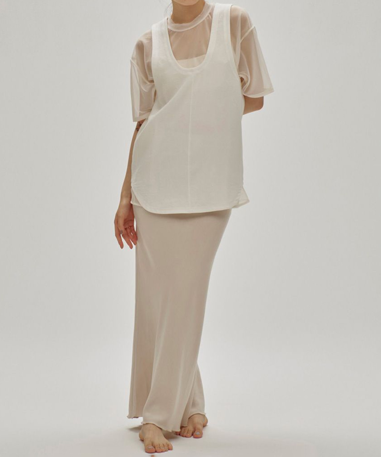 Halfsleeve Sheer T-shirts TODAYFUL