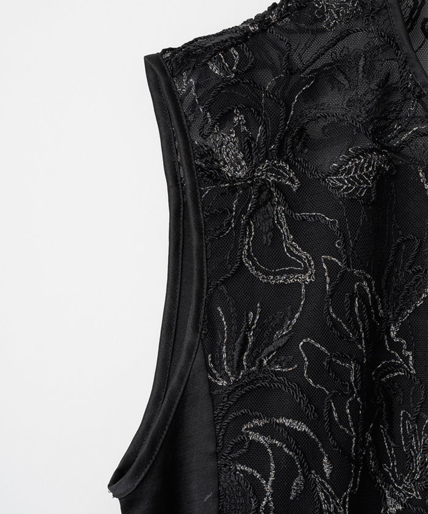 Seem flower lace sleeveless tops MURRAL