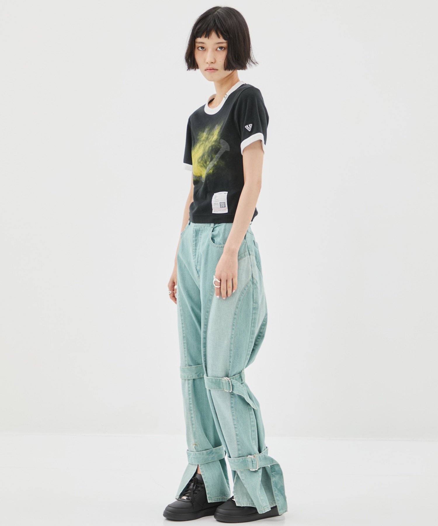 SMILY FACE PRINTED MINI TEE Maison MIHARA YASUHIRO