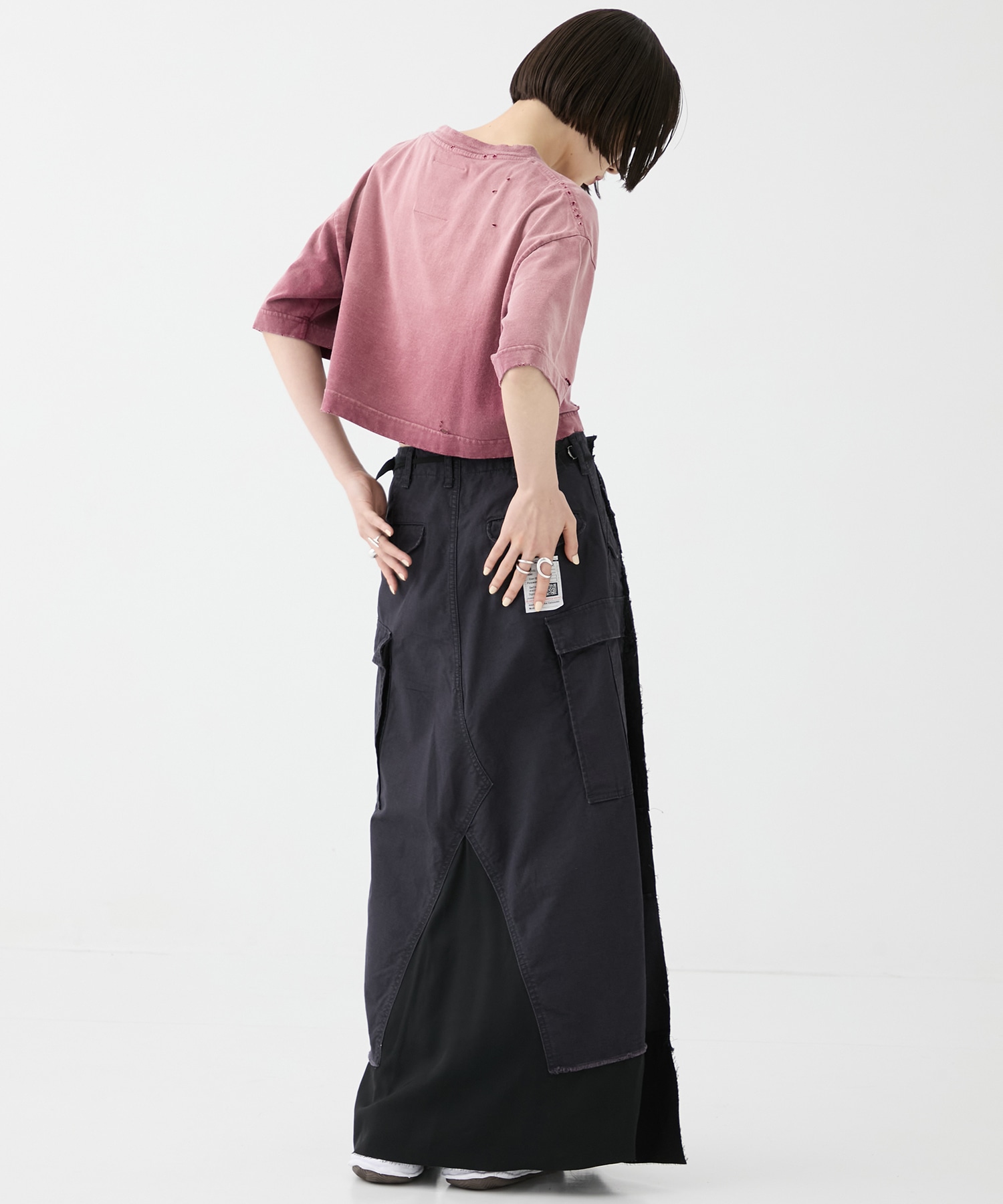SUN FADED CROPPED TEE Maison MIHARA YASUHIRO