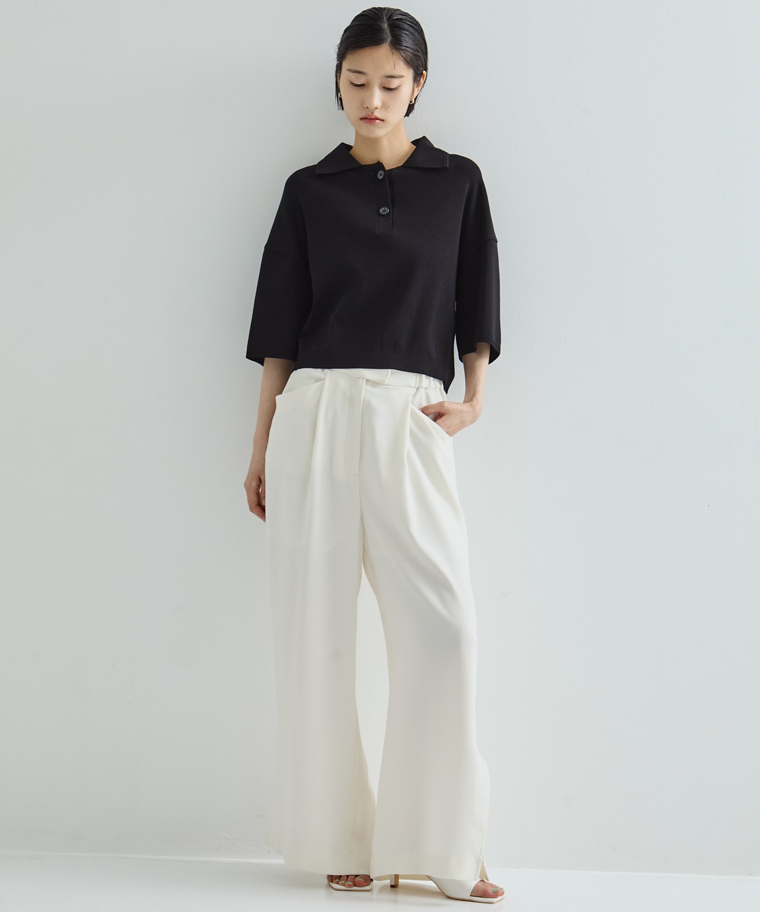 別注POLO KNIT TOPS WRAPINKNOT