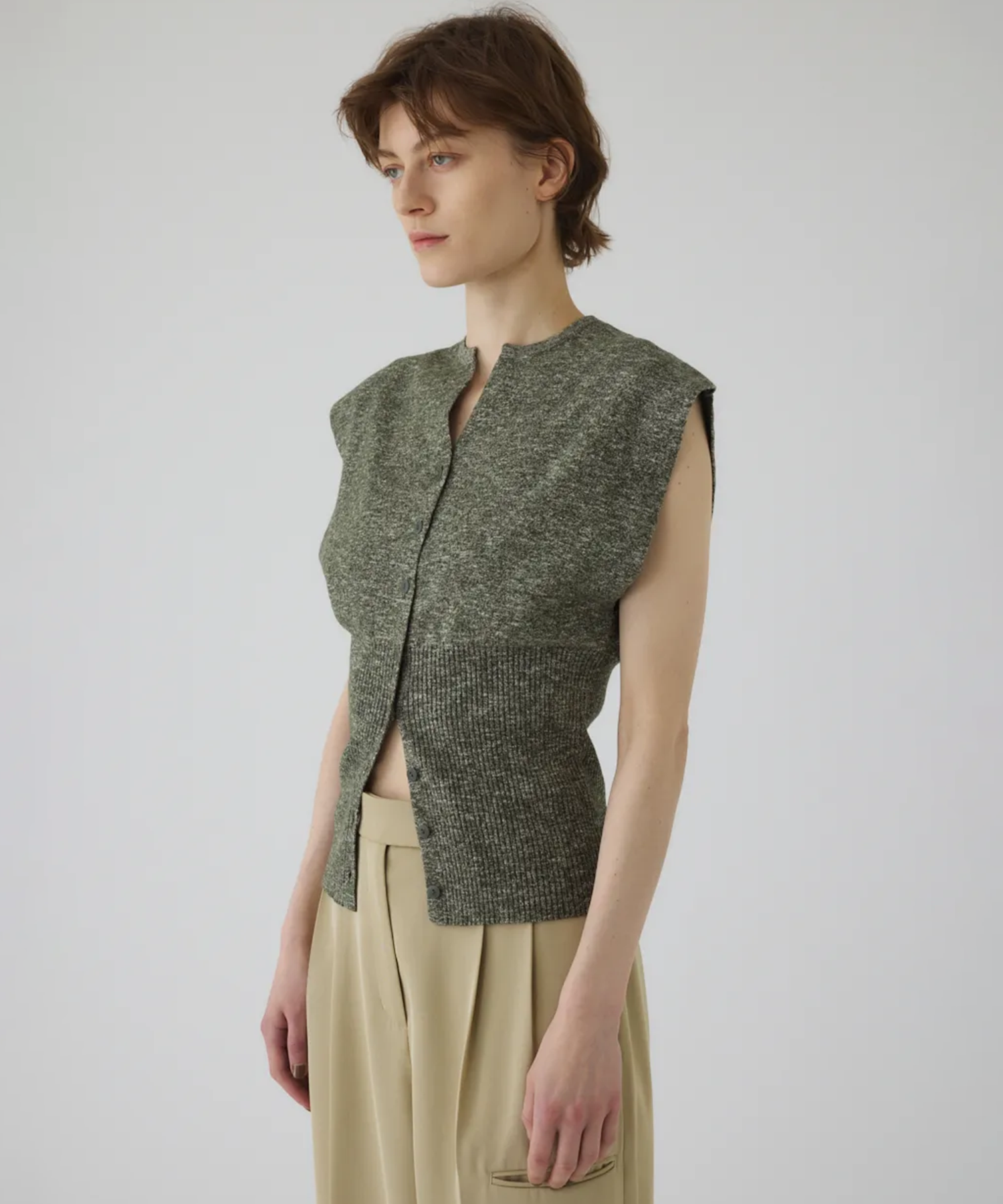 Mix yarn rib knit RIM.ARK