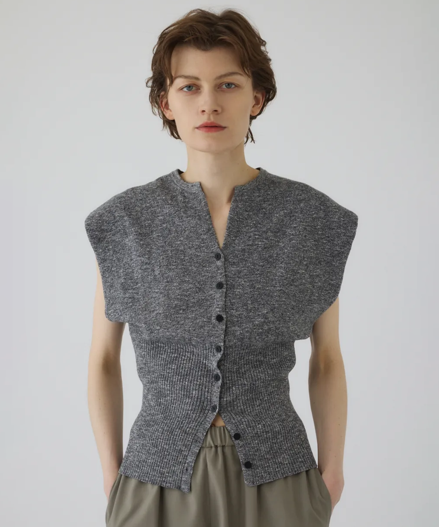 Mix yarn rib knit RIM.ARK