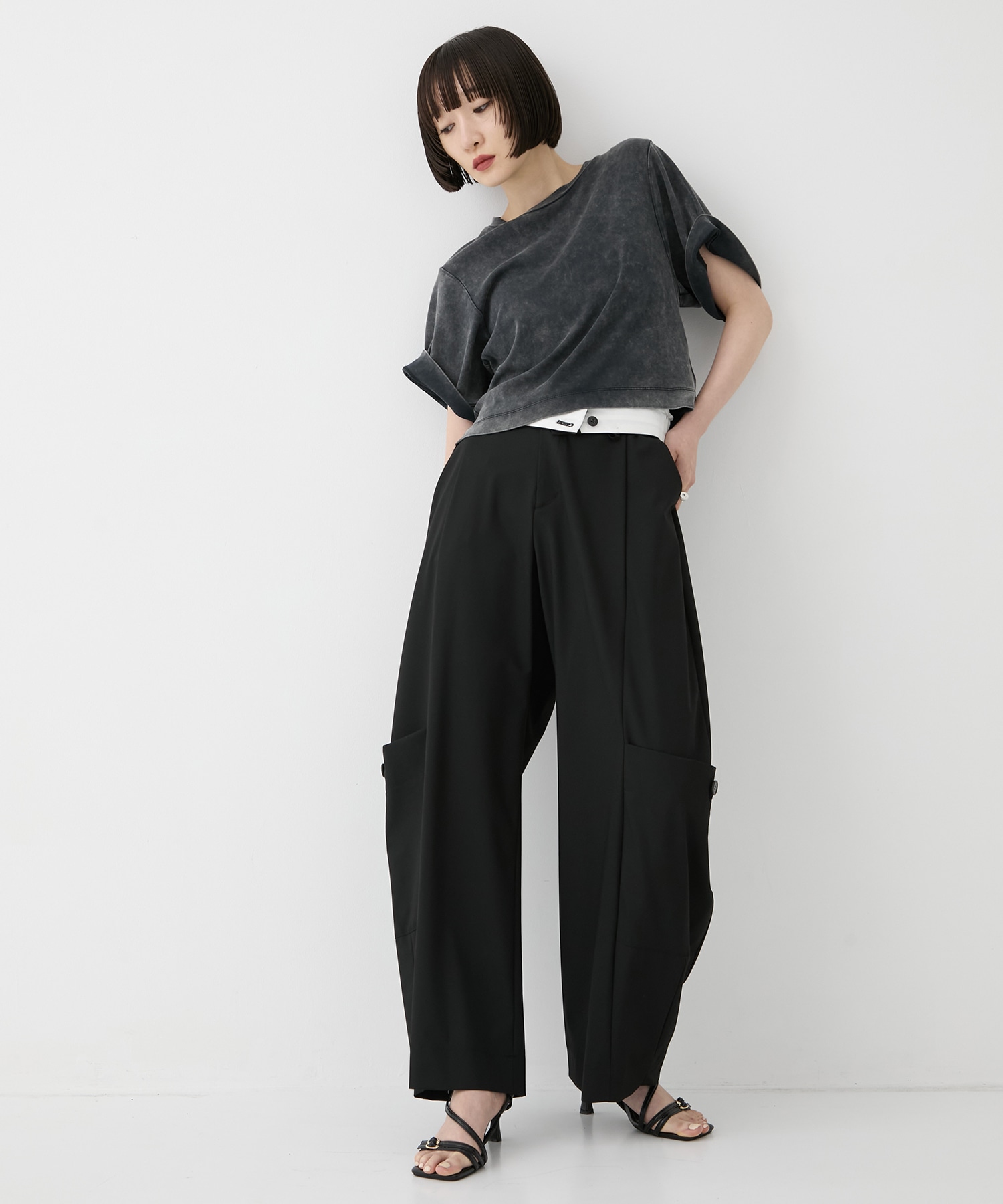 Barrel Leg Cargo Trousers STUDIOUS