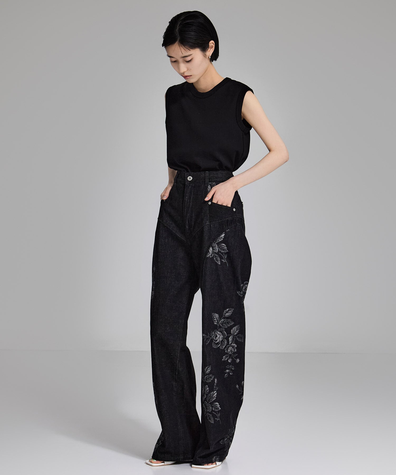別注  ROSE DENIM PANTS FETICO