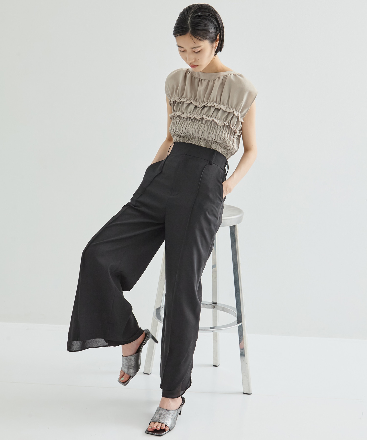 Sheer Layered Trousers STUDIOUS