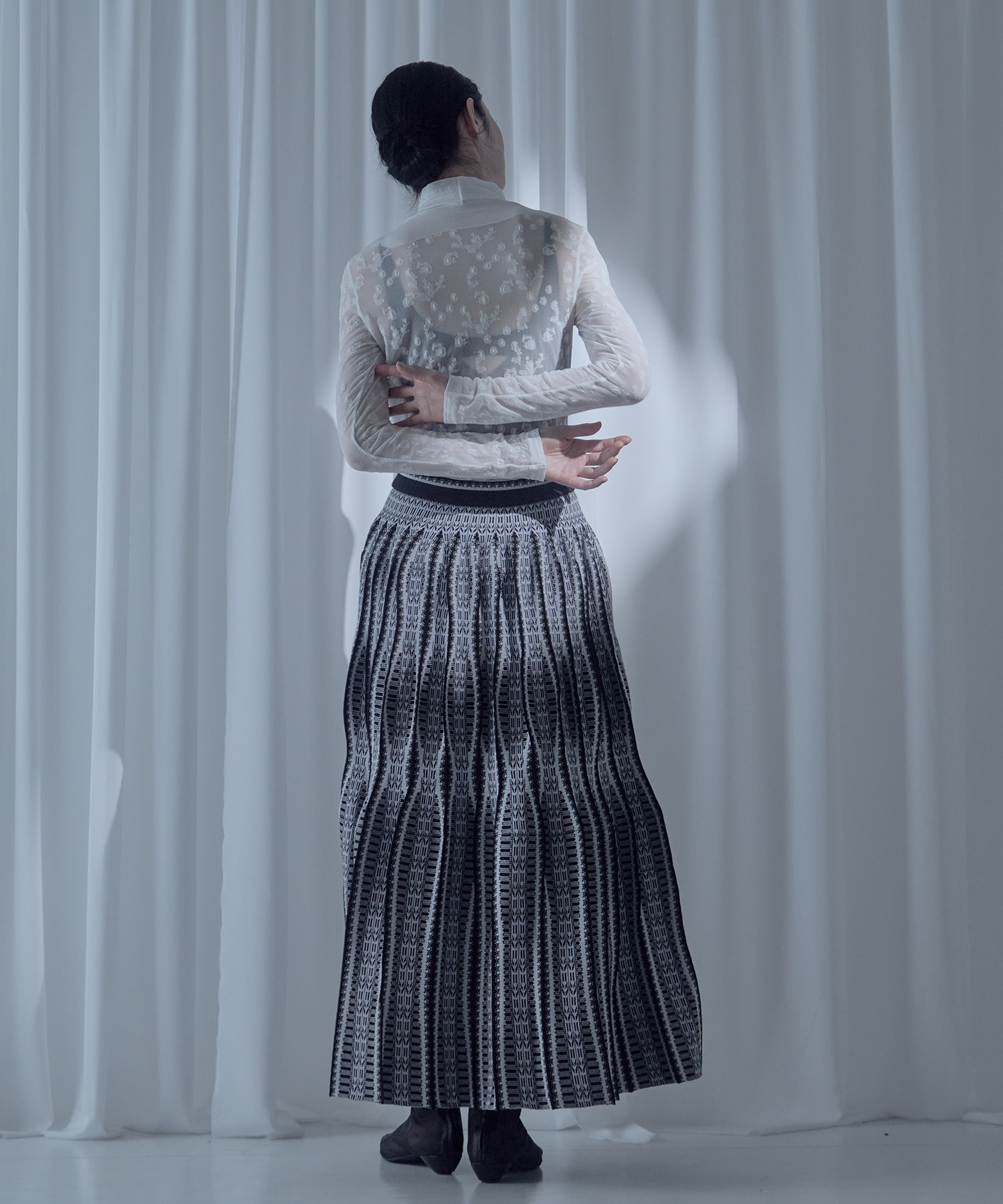 Lantern Knitted Volume Skirt Mame Kurogouchi