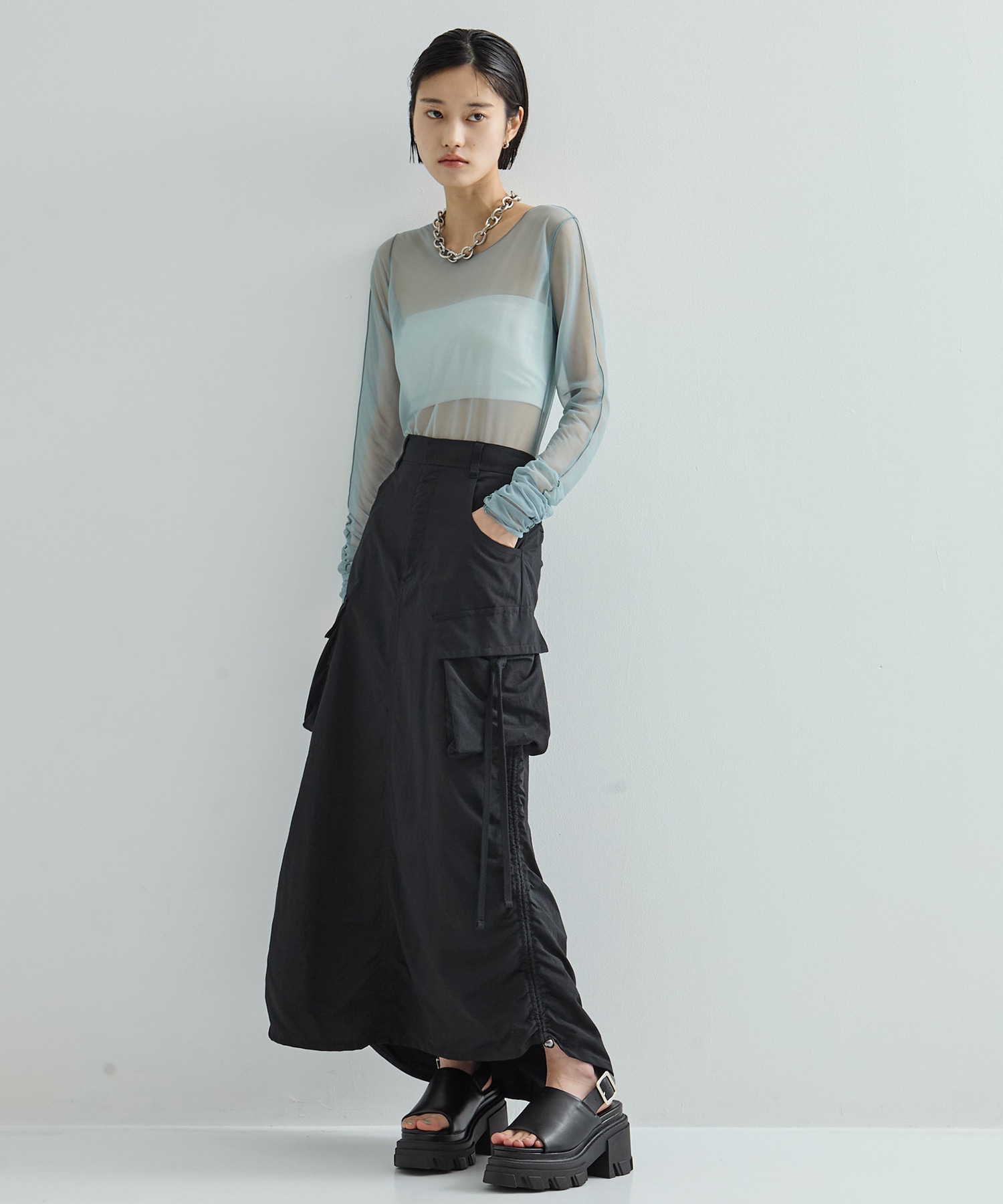 Drawstring Cargo Skirt STUDIOUS