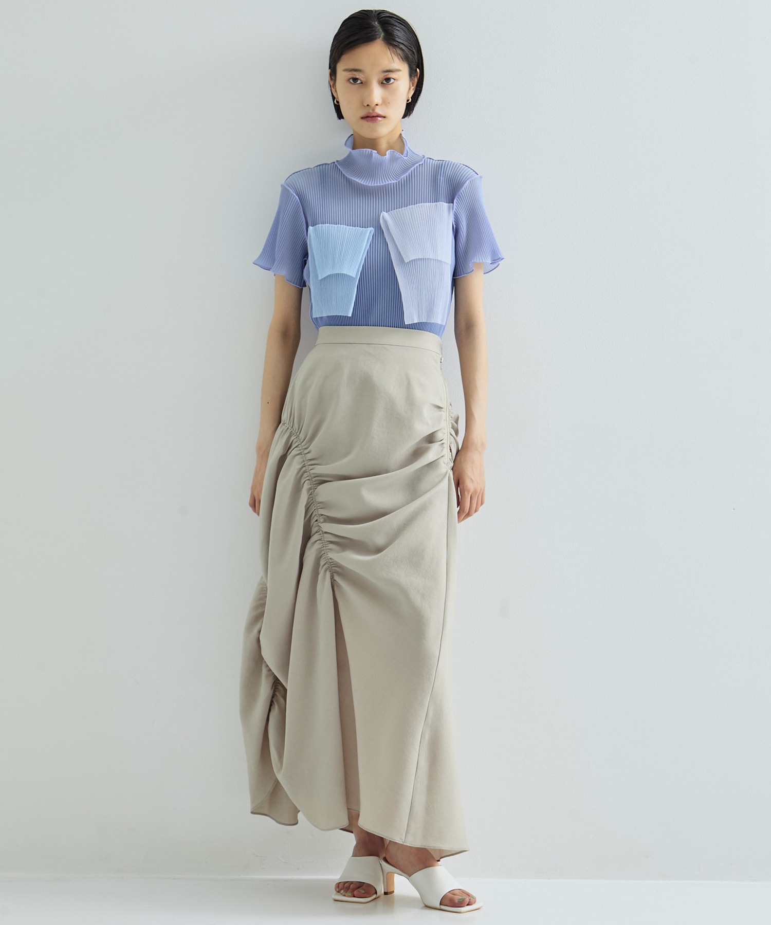 GATHER SHIRRING SKIRT STUDIOUS