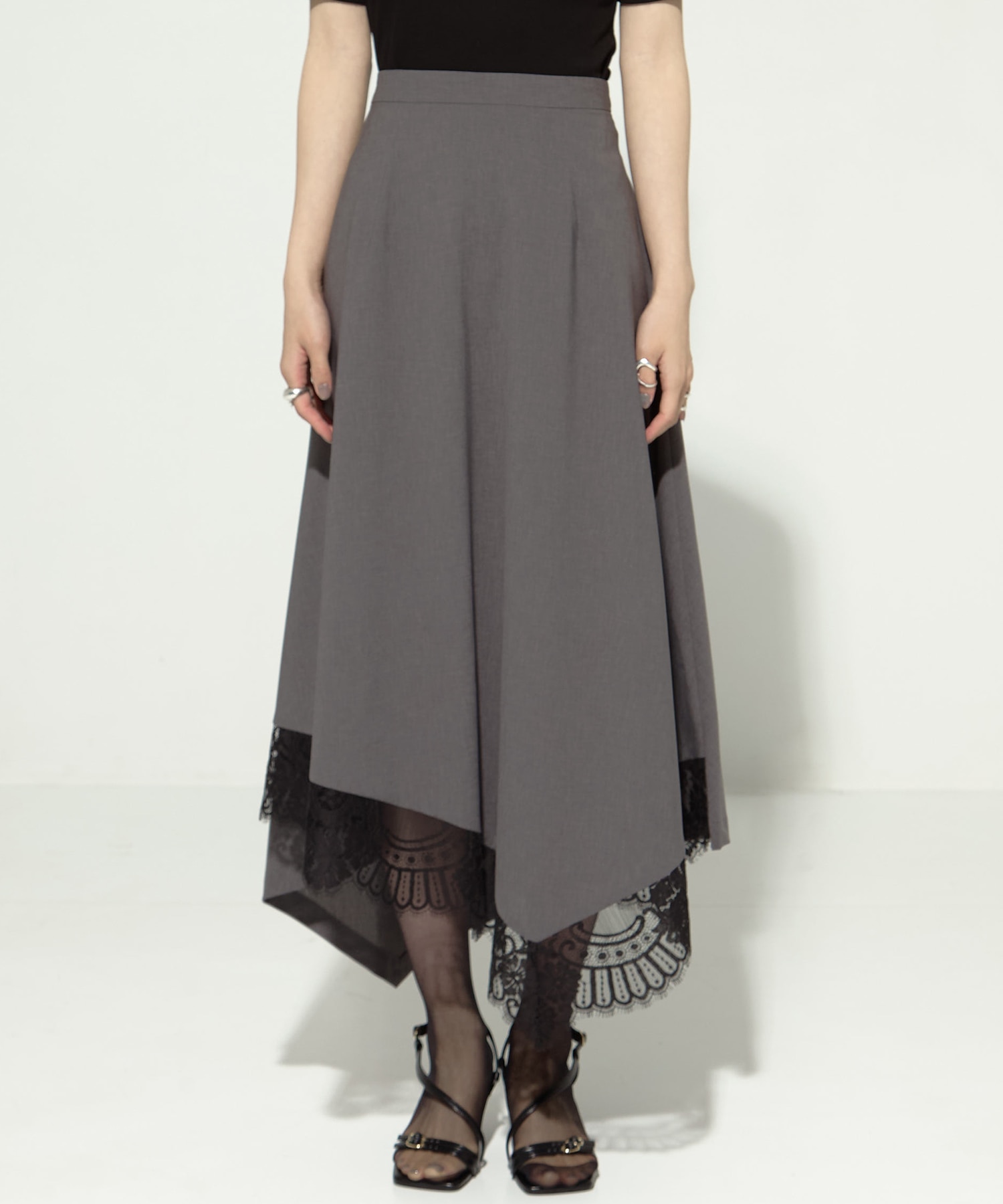 別注lace hem skirt AKANE UTSUNOMIYA
